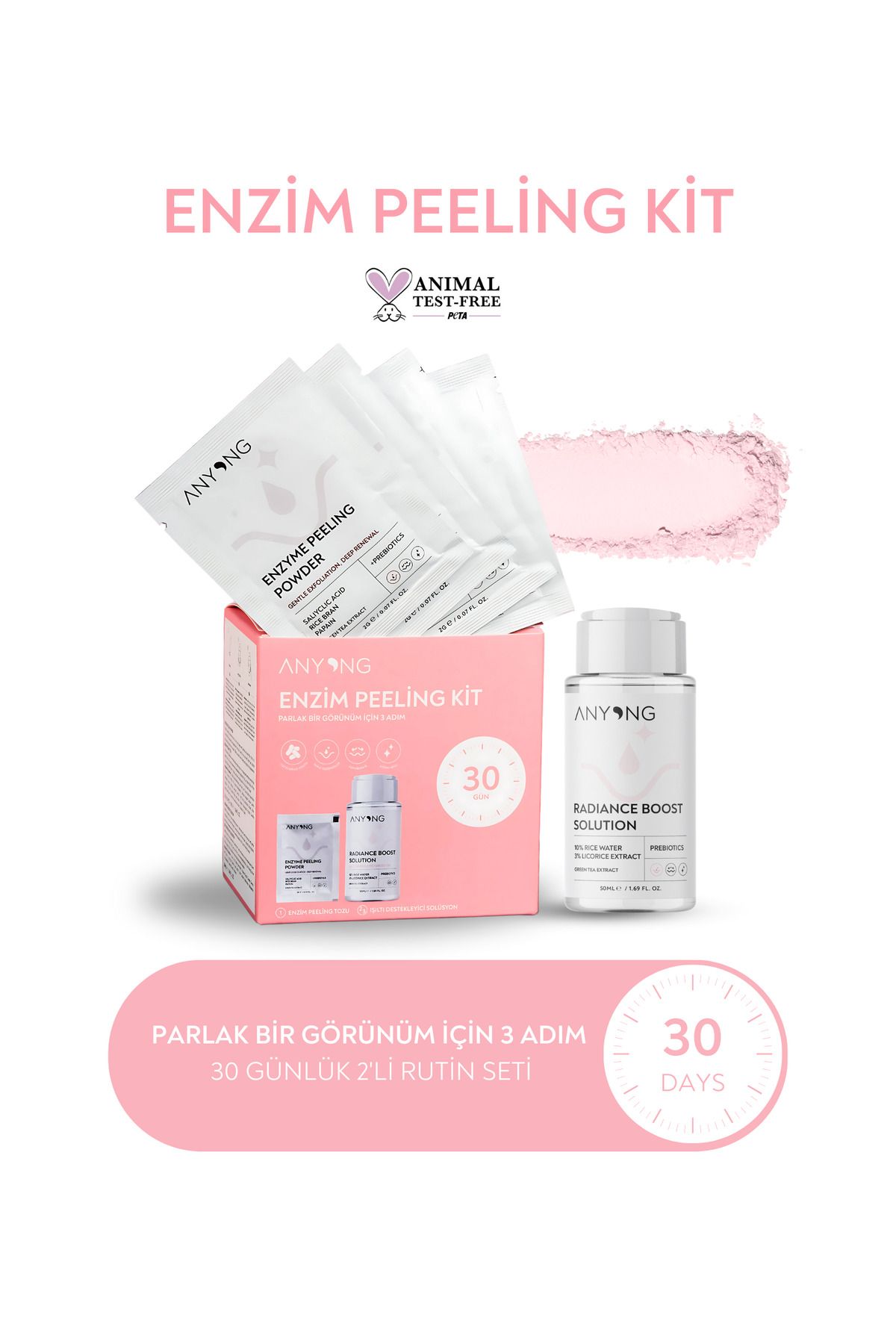 Anyong-Enzyme Peeling Kit (Papain Enzyme, Salicylic Acid & Rice Water) 2