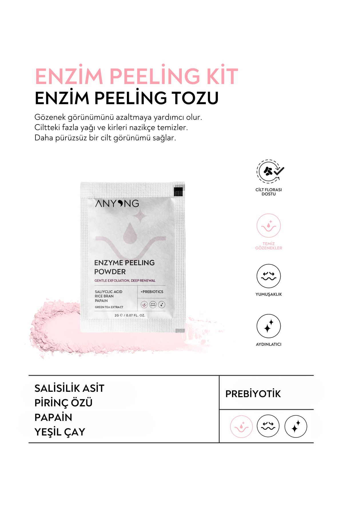 Anyong-Enzyme Peeling Kit (Papain Enzyme, Salicylic Acid & Rice Water) 4