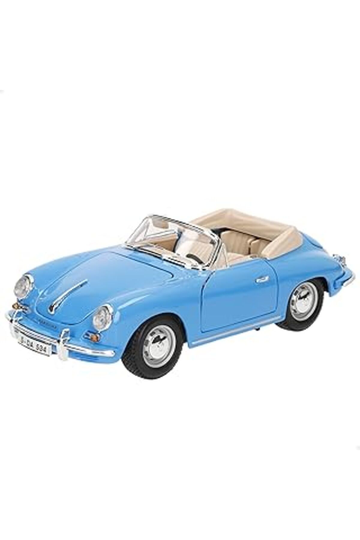 Mu Art Ahşap Bburago 18-12025 - Gold Collezione 1:18 Porsche 356B Cabriolet 1961 (Çeşitli Renklerde)