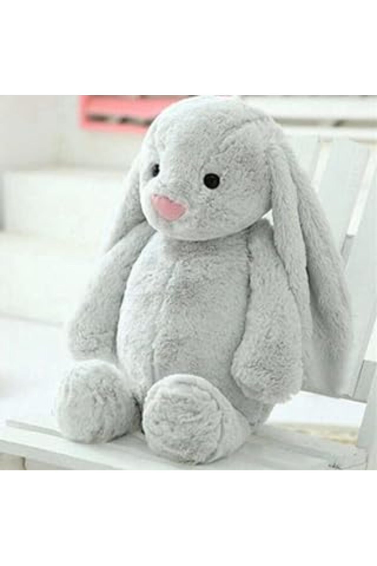 ebadi Uyku Arkadaşım Uzun Kulak Bunny Peluş Tavşan 65 Cm Gri