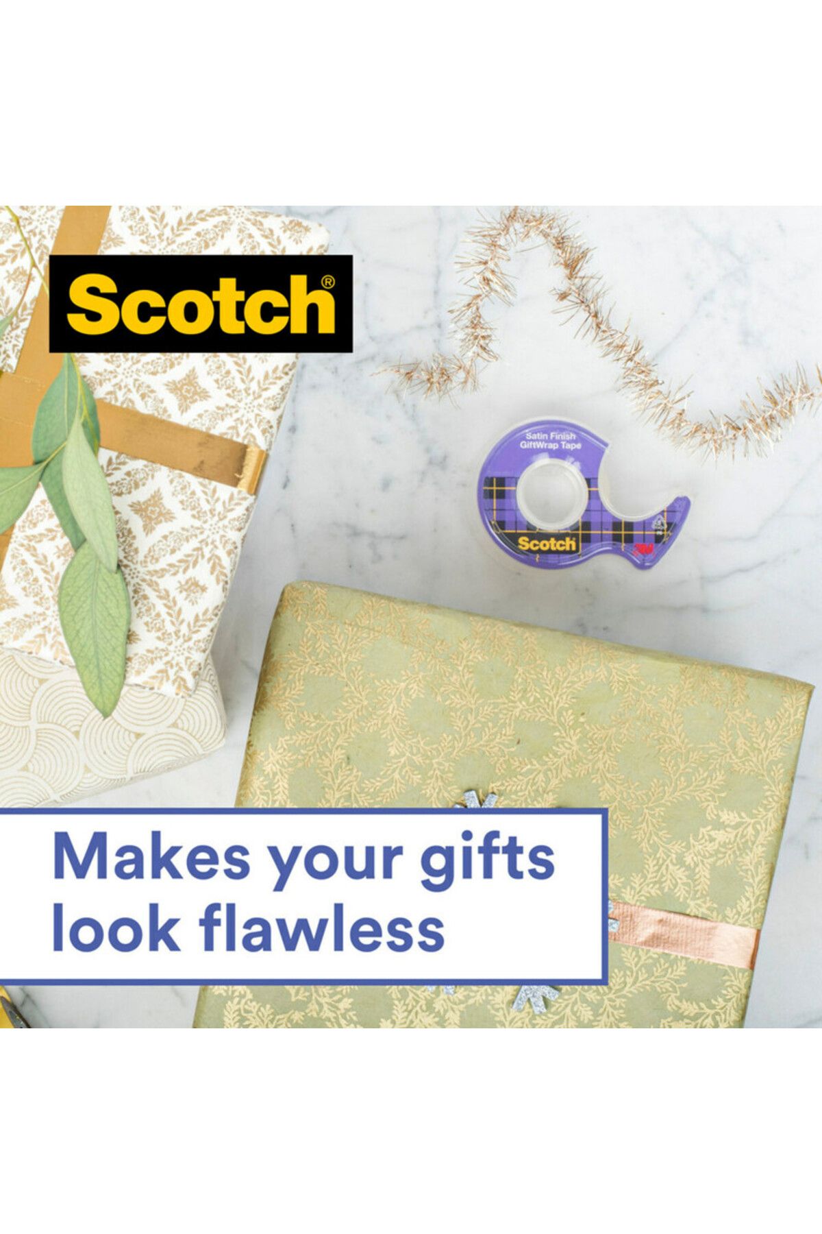 Scotch-® GiftWrap Tape 15, 3/4 in x 650 in (19 mm x 16.5 m) 3