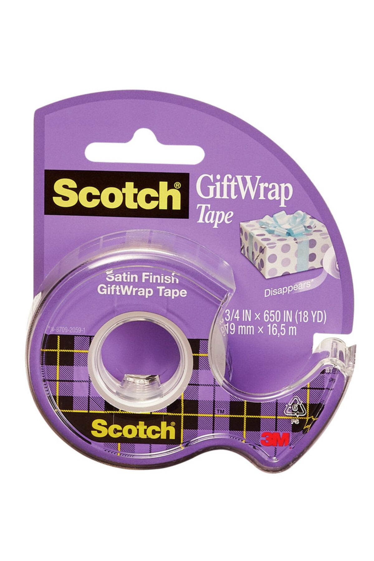 Scotch-® GiftWrap Tape 15, 3/4 in x 650 in (19 mm x 16.5 m) 1