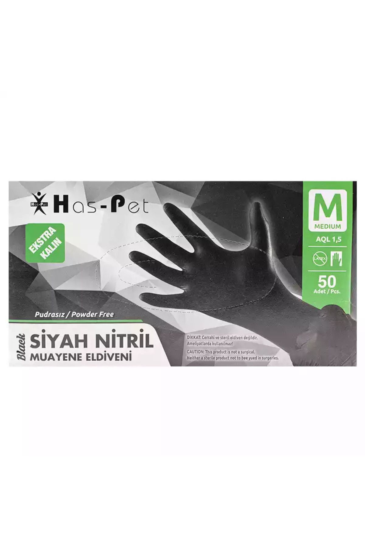 Kumsal Mutfak Ambalaj Nitril Siyah Ekstra Kalın Eldiven
