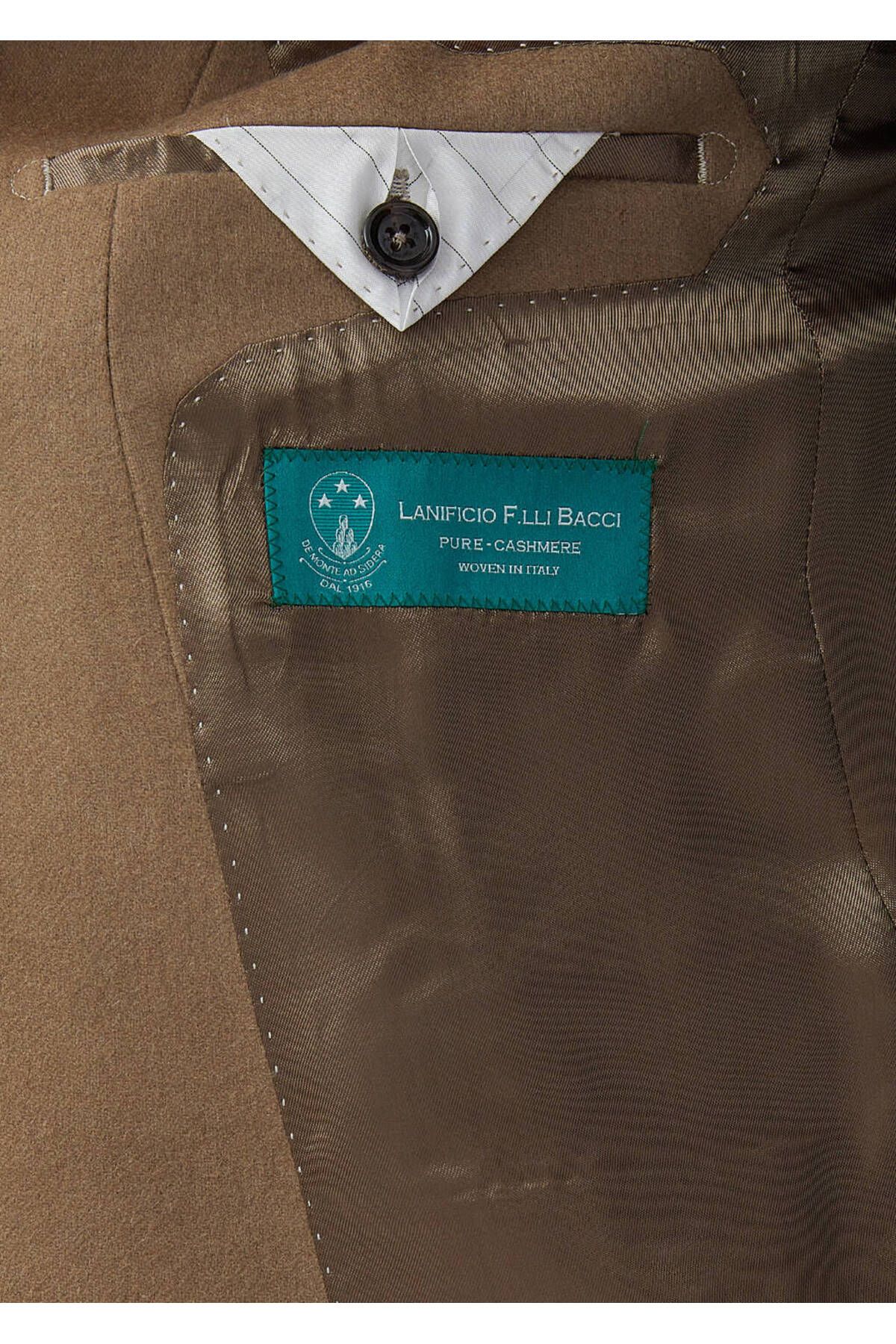 Ramsey-Camel Hair Plain Regular Fit 100% Cashmere Jacket 6