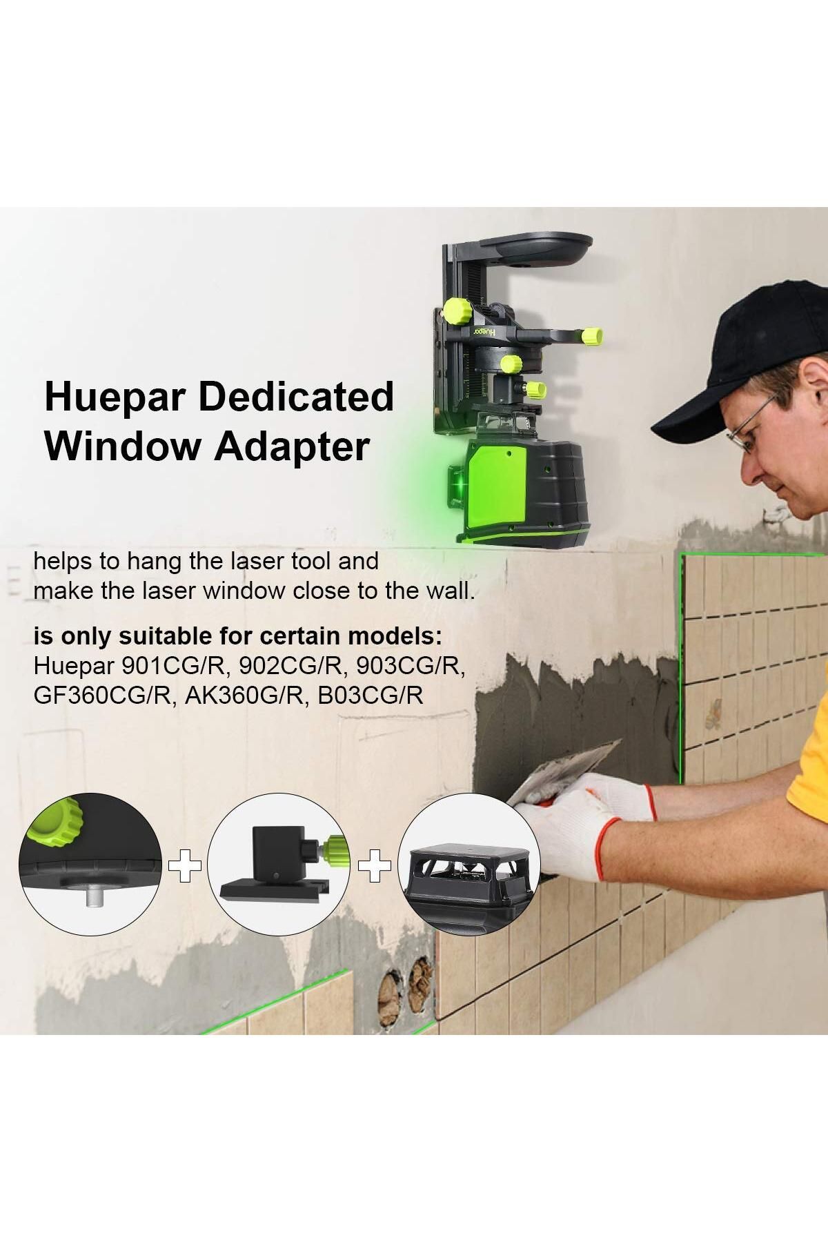 Choice-Huepar Fine-tuning Bracket Laser Level Adapter Multifunctional Magnetic Pivoting Base with Adjust... 4