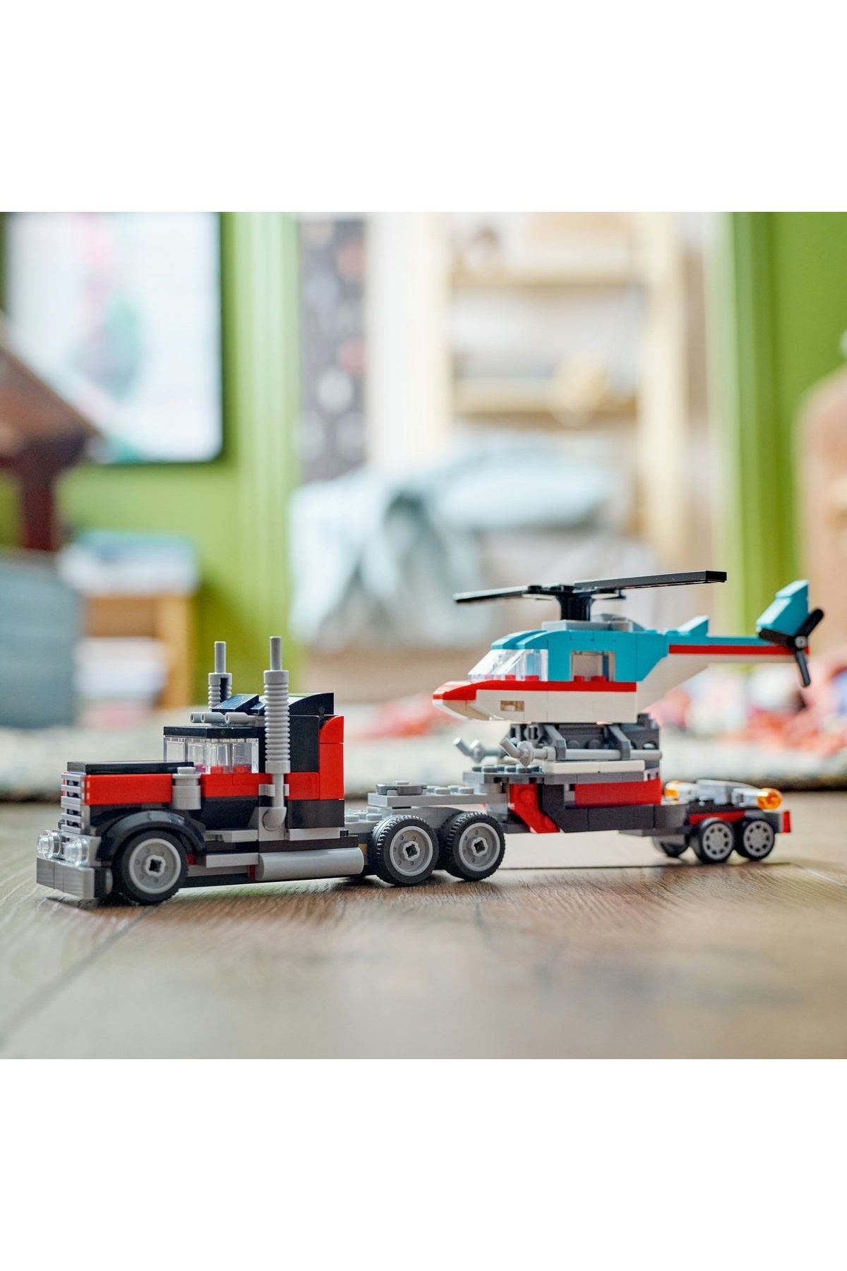 LEGO-LEGO Creator Set - Flatbed Truck and Helicopter (31146) 5