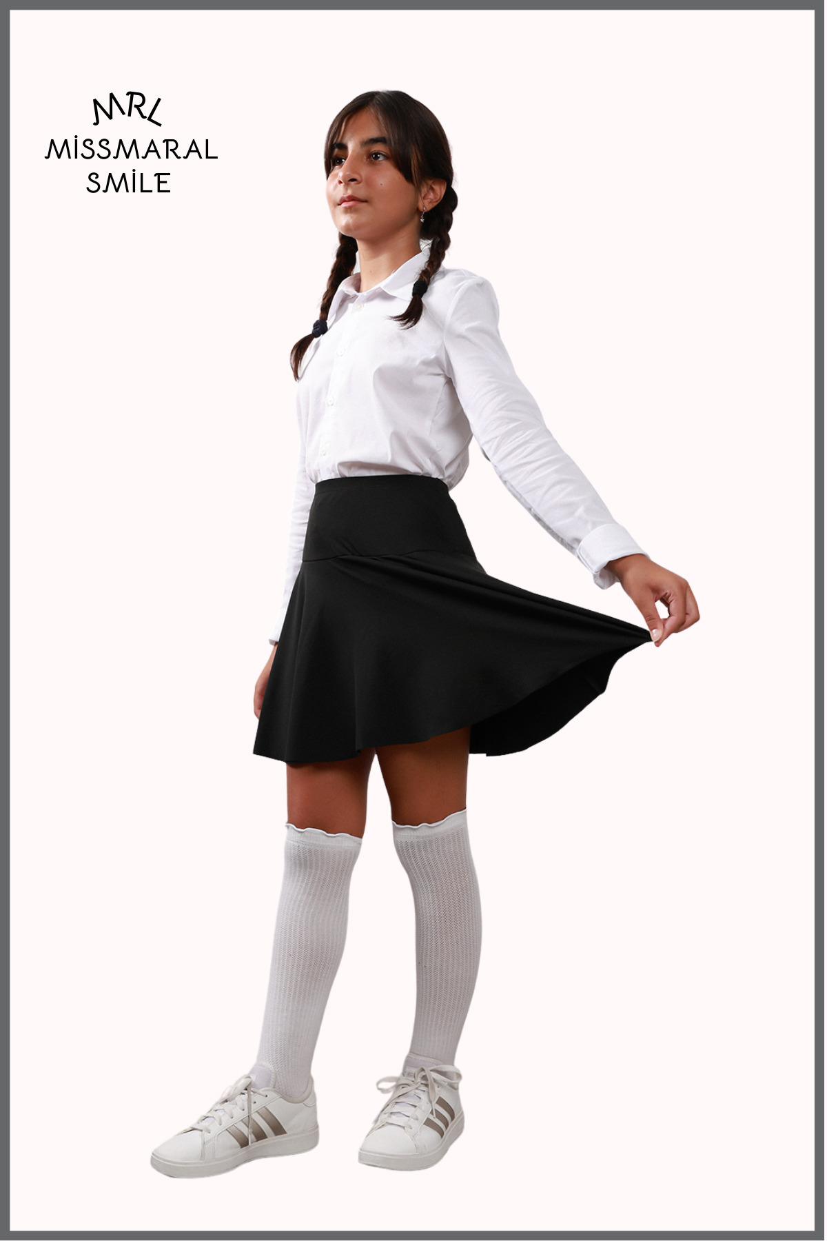missmaral-Fusta scurtă neagră JR - Fusta pantaloni scurți de tenis pentru sport și uz zilnic cu jambiere în interior 7