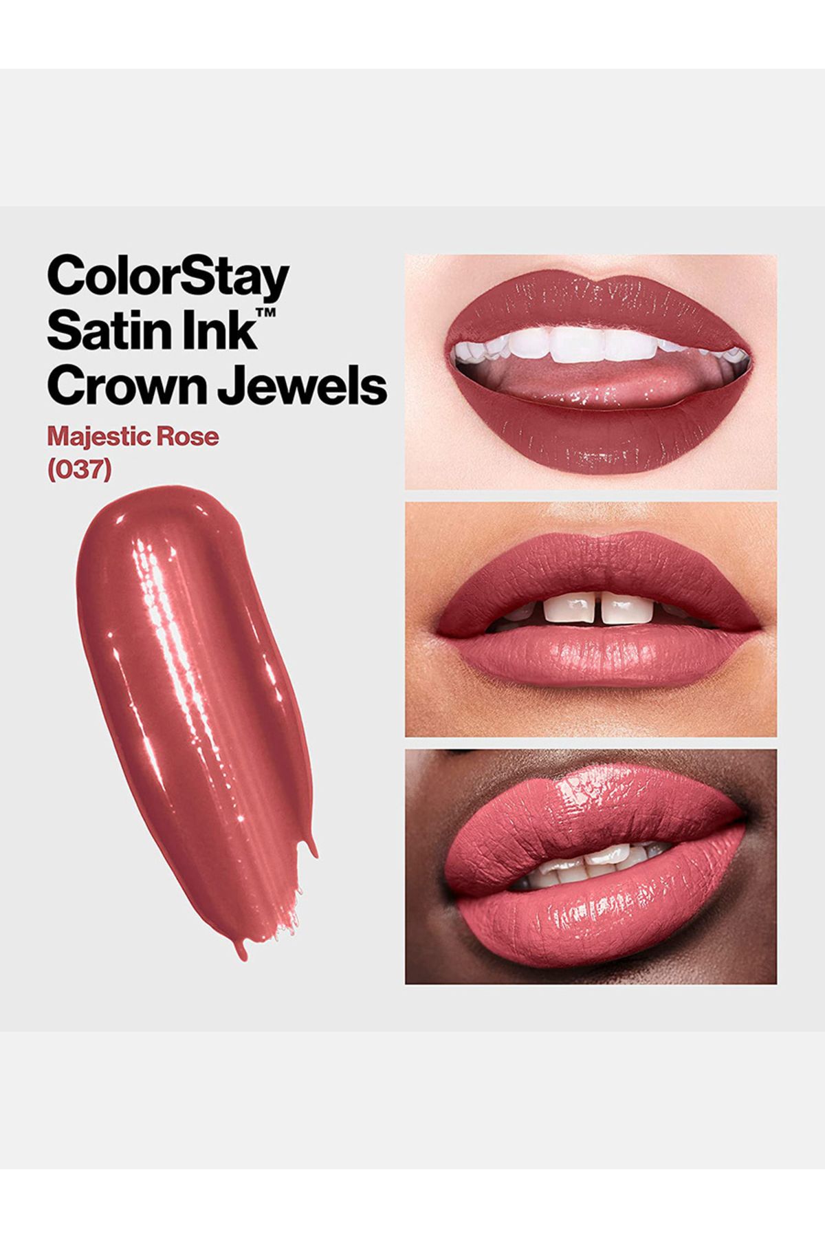 Revlon-ColorStay Satin Ink Crown Jewels Liquid Lipstick, 37 Majestic Rose 4
