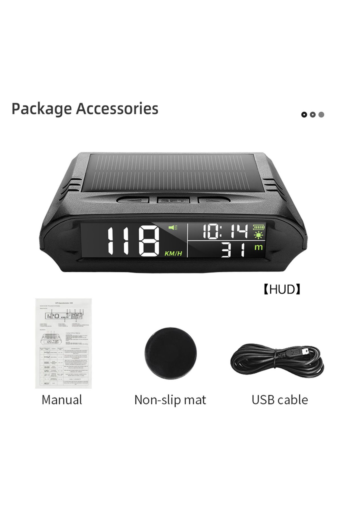 MAIMEIMI-GPS Head Up Display Solar Digital Car Speedometer With Temperature/Altitude Over-Speed Fatigued D... 6