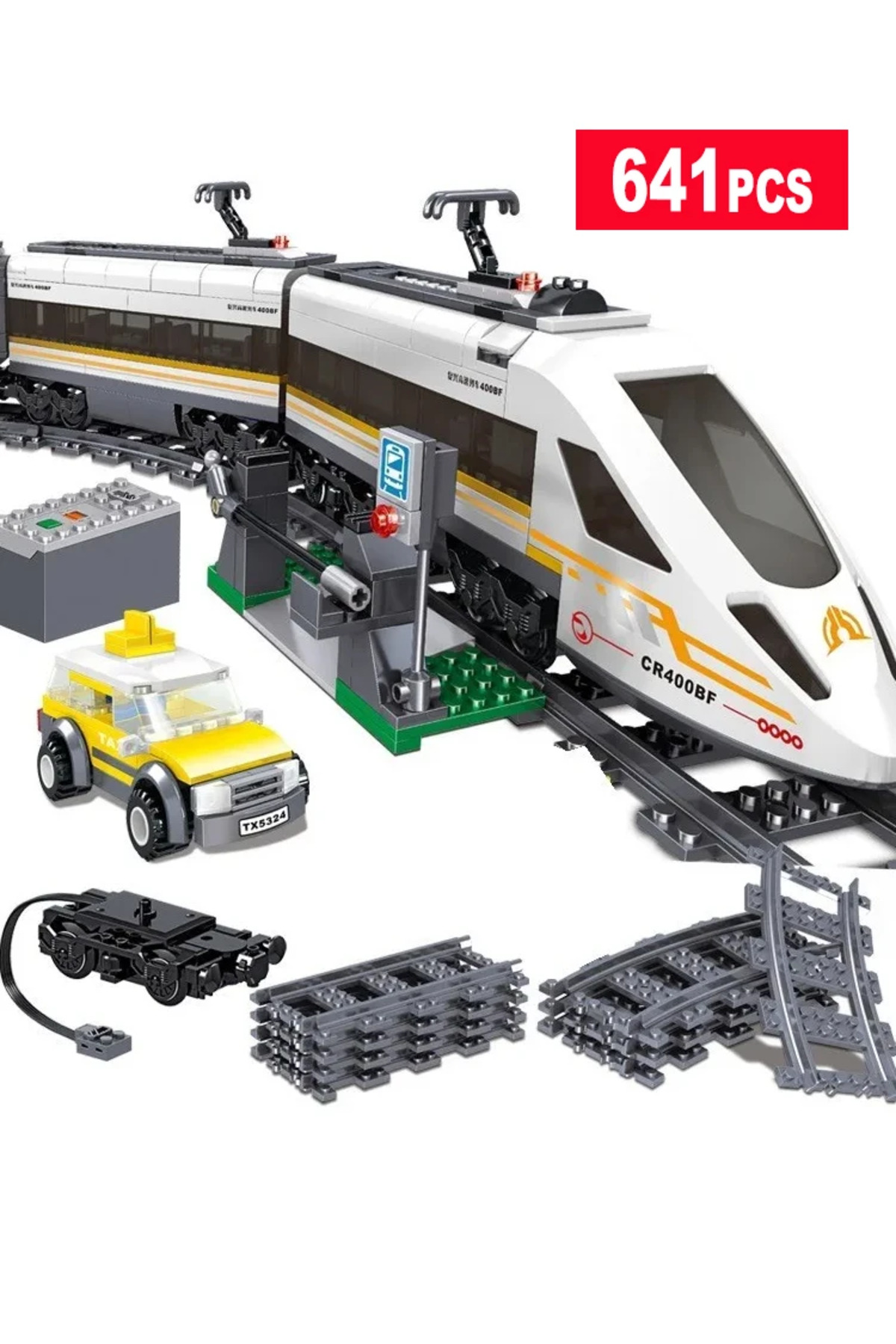 بلاک‌های ساختنی قطار لوکوموتیو الکتریکی فوشینگ هکسی برای شهر بی‌جعبه پاور اکسپرس راه‌آهن پرسرعت