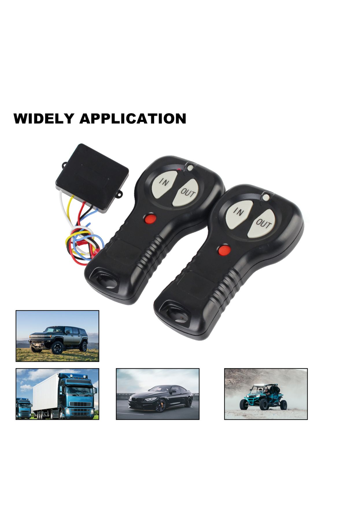 Choice-24V 12V Wireless Winch Remote Controller System With 2 Buttons Switch Control For Jeep Off Road 4... 2