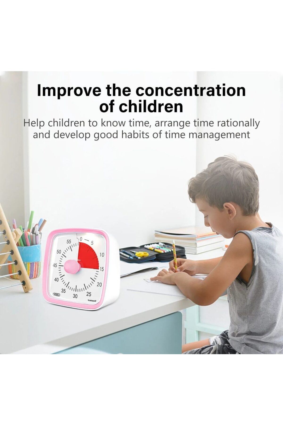 Choice-Vt03-blue Red Yunbaoit Visual Timer With Night Light, 60-minute Countdown Timer For Kids And Adults, 3