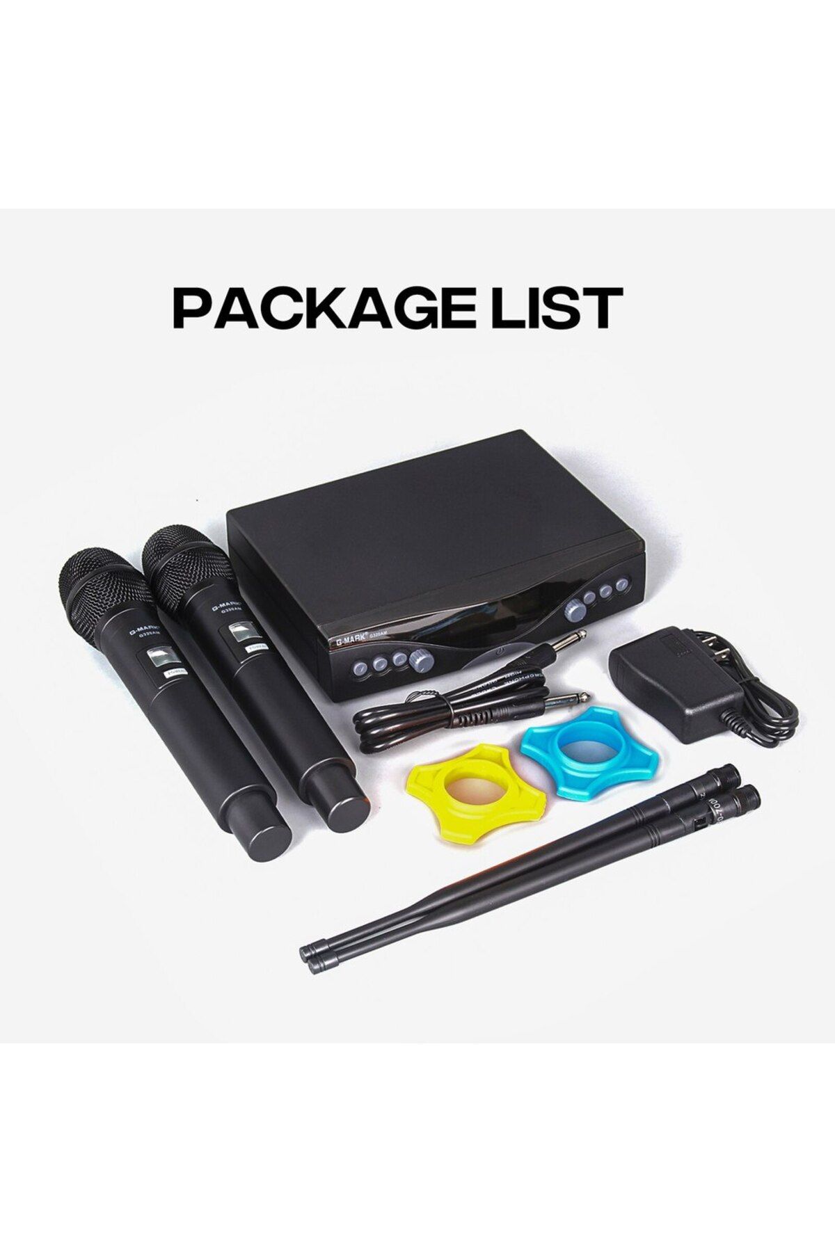 Choice-G320AM-EUplug Wireless Microphone G-MARK G320AM Professional UHF 2 Channels Karaoke Mic Handheld Aut 6