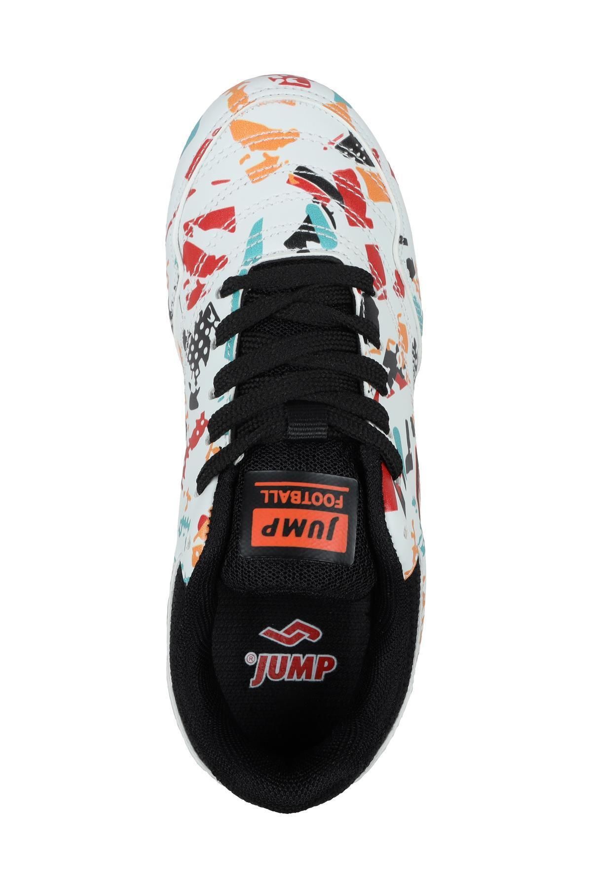 Jump-32202 Alb - Ghete de fotbal colorate Pantofi de fotbal pentru copii 3