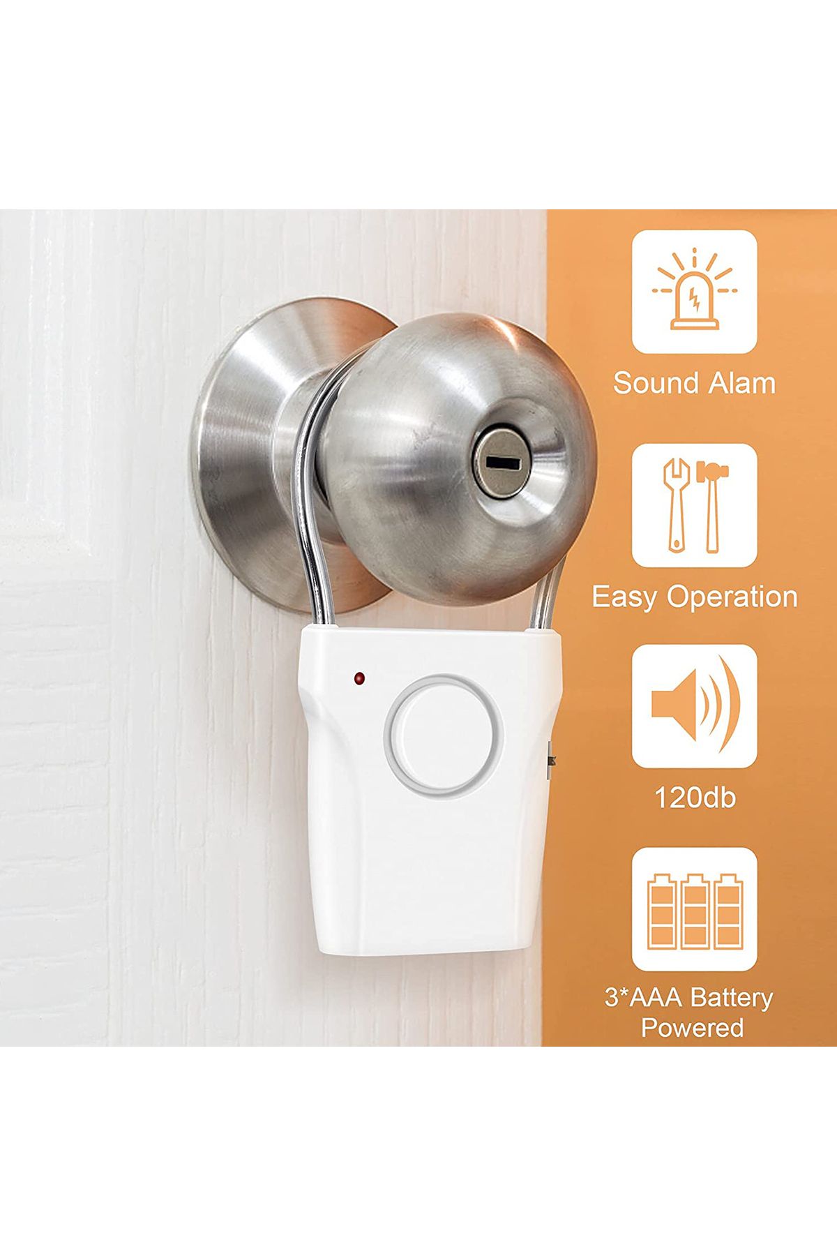 Choice-Door Handle Alarm 120dB with Adjustable Setting Portable Alarm Device Battery Powered for Family ... 3