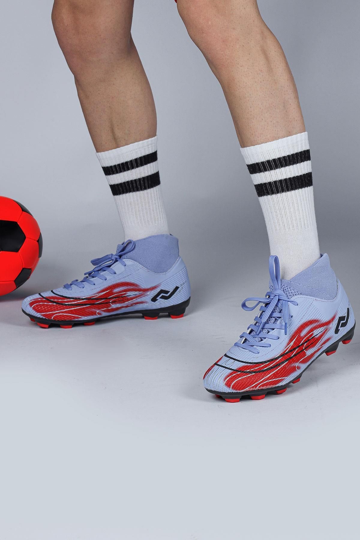 29676 بنفش - Red Turf Astroturf کفش فوتبال با جوراب Jump