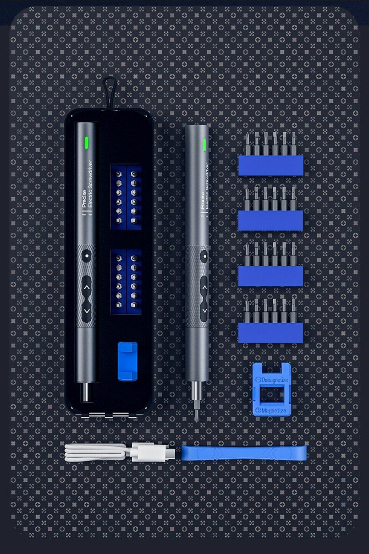 Choice-28 In 1 Set 28 In 1 Electric Screwdriver Precision Set Power Tool Kit Rechargeable Wireless Cordless 1