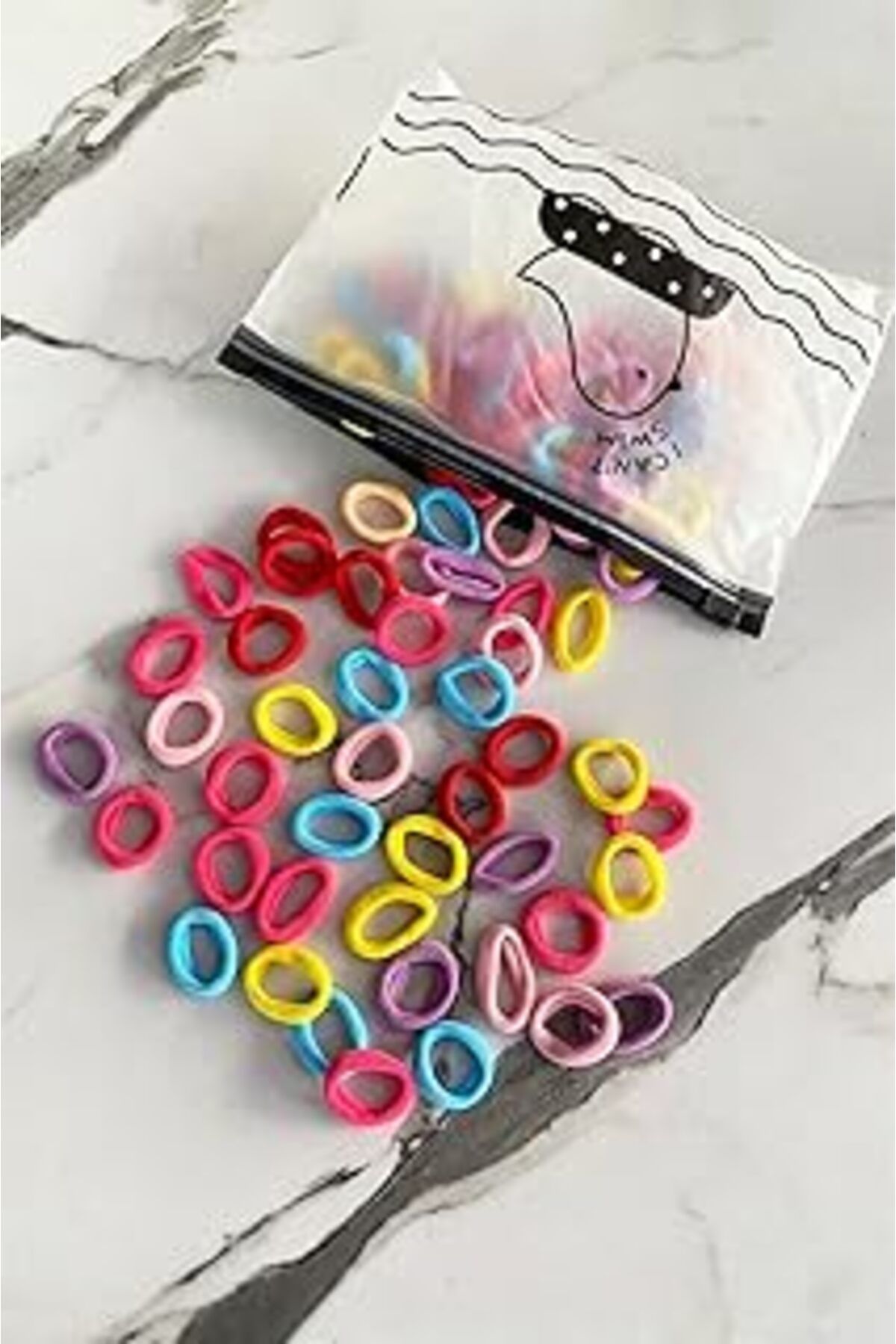Mu Art Ahşap Benim Marifetlerim - Karışık Renk Mini Lastik Toka 100 Adet