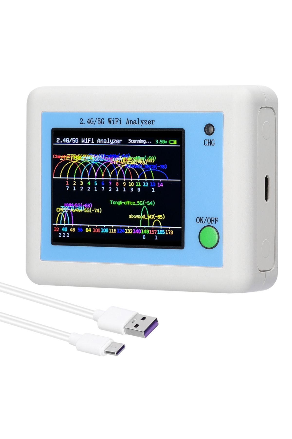 meterk-WIFI Signal Scanner 2.4G/5G WIFI Signal Usage Analyzer Router Management Assistant with 2.4inch C... 5