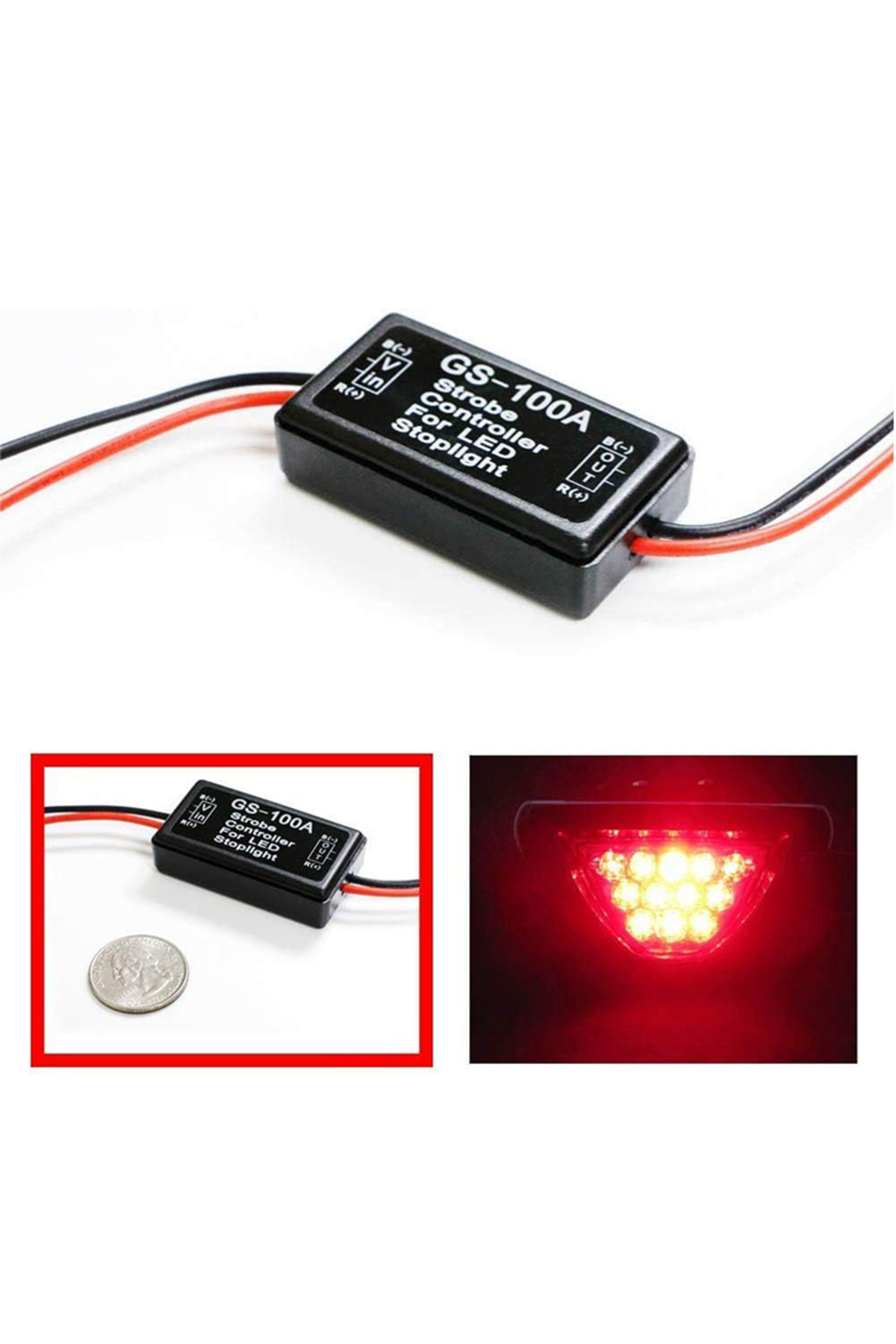 Choice-GS-100A Flash Strobe Controller Flasher Module For Car LED Brake Stop Light Lamp CD0102 12V/24V S... 4