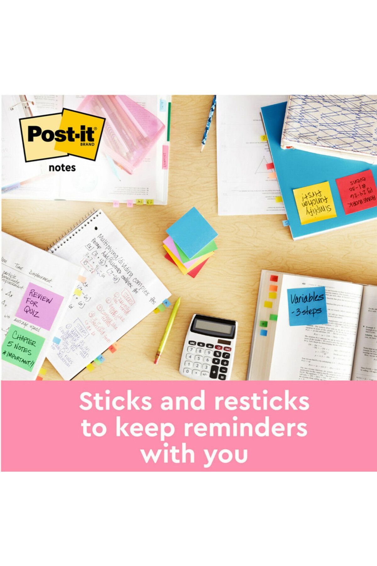 Post-it-® Notes 655-5PK, Capetown Colors, 3 in x 5 in (76 mm x 127 mm) 3
