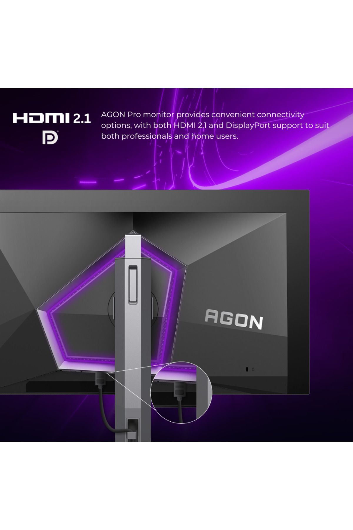 Aoc-AGON PRO AG276QKD - شاشة ألعاب OLED مقاس 27 بوصة QHD بمعدل تحديث 480 هرتز ووقت استجابة 0.03 مللي ثانية ومنفذ HDMI 2.1 - أسود 5