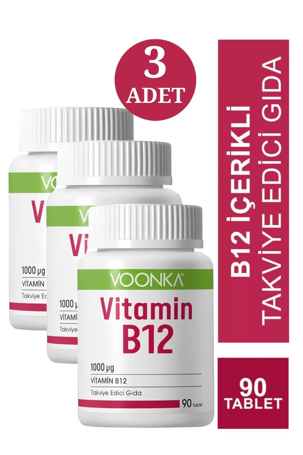 Voonka Vitamin B12 90 Tablet 3 Adet