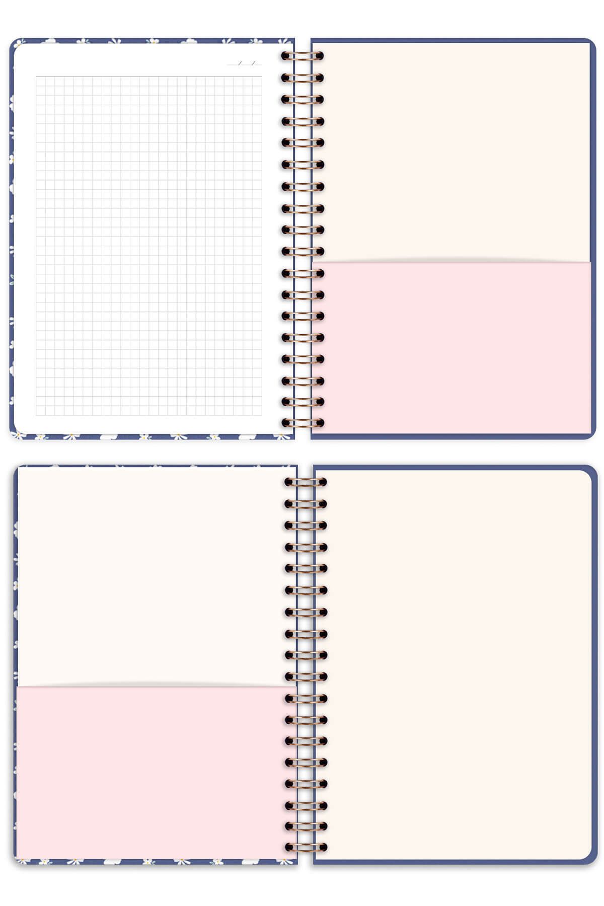 Matt Notebook-Blocnotes nedatat pe spirală elastic A5 15x21 cm 7