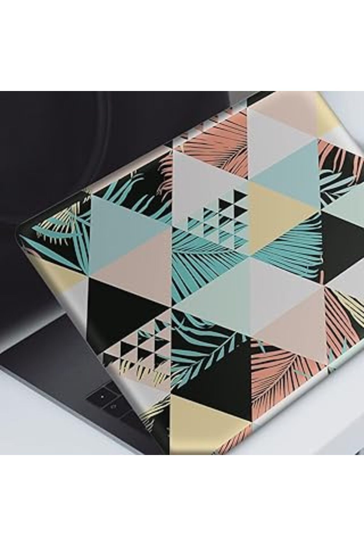 Mu Art Artikel Tropikal Yapraklı Üçgensel Desen Notebook Sticker