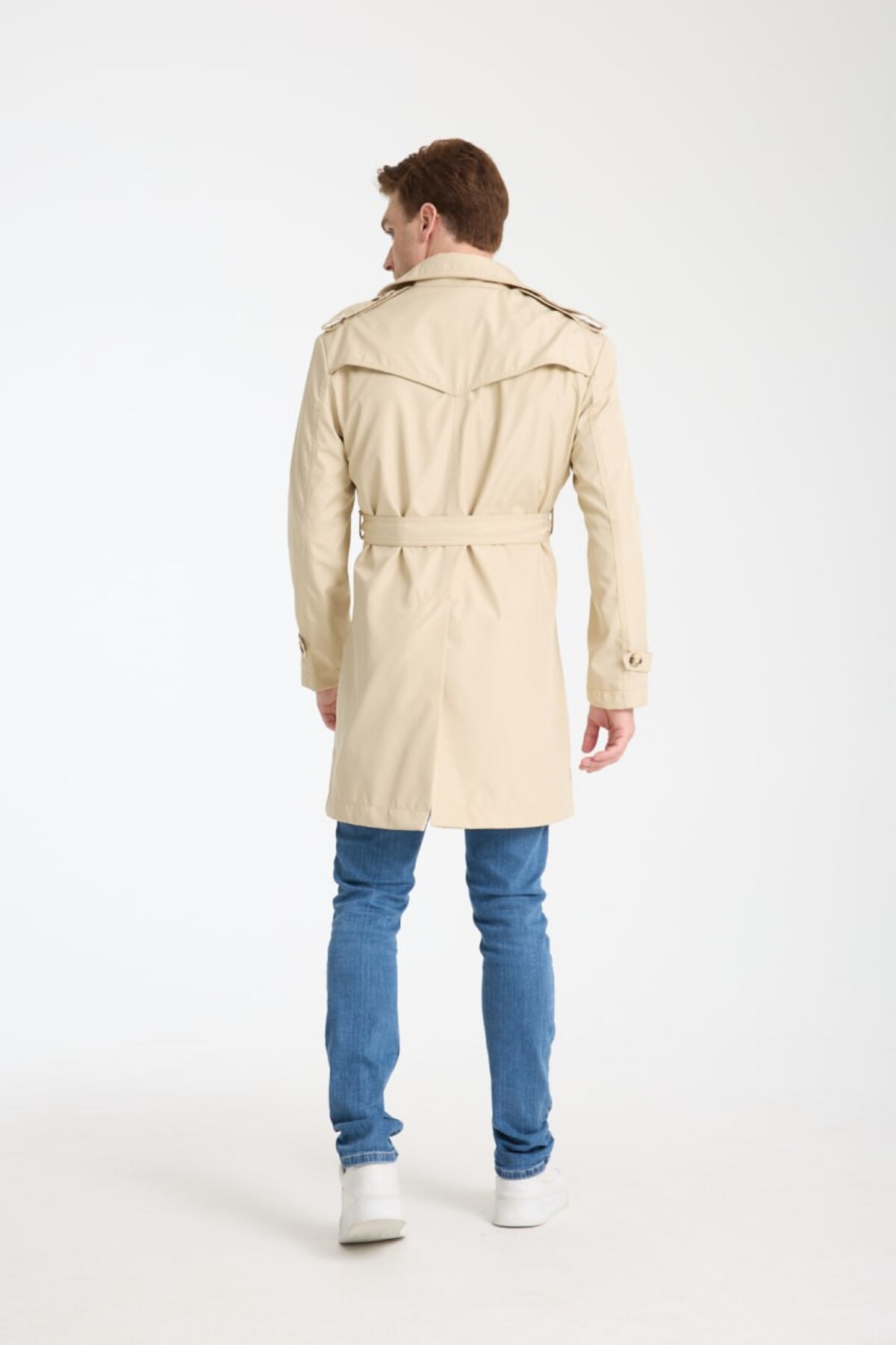 İLKCET MODA  Erkek Su Geçirmez Regular Trençkot - Görsel 6