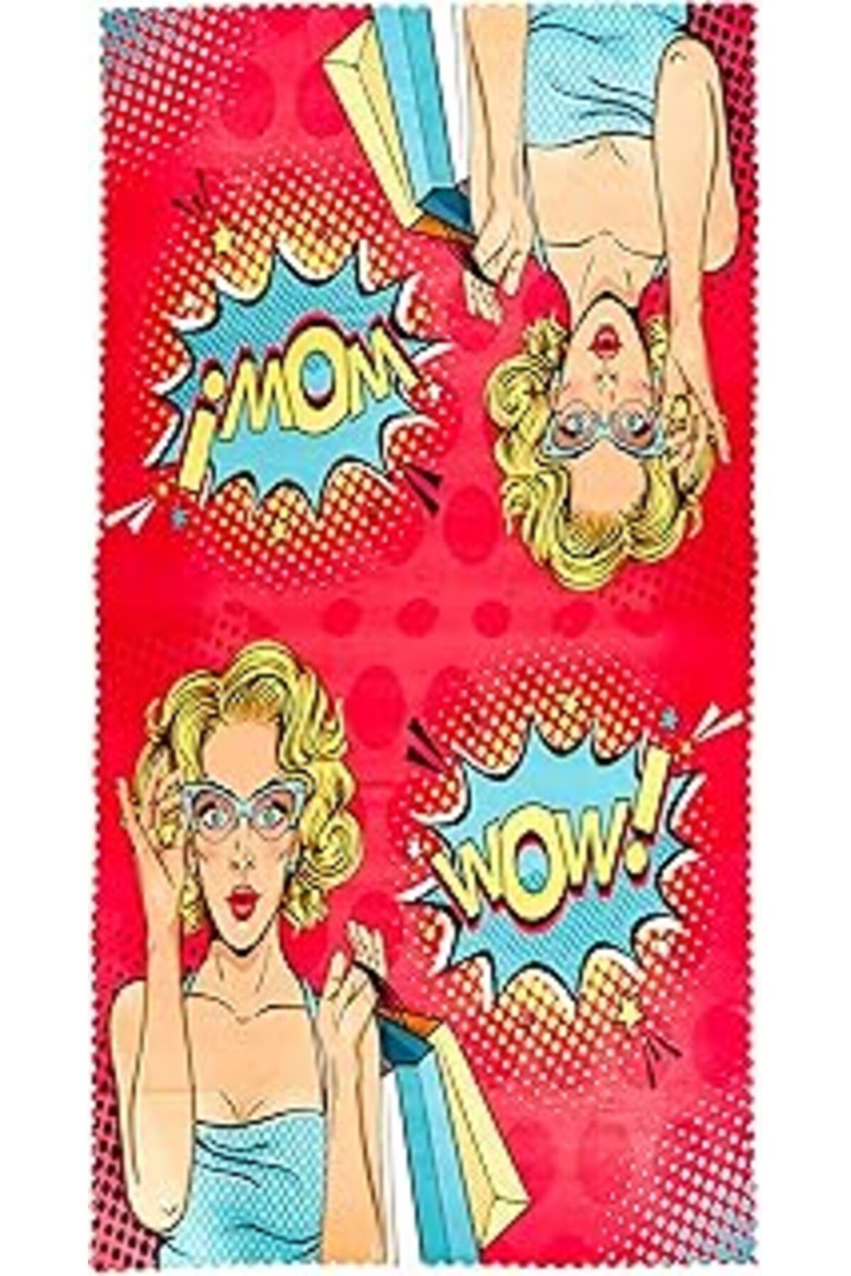 Hepta Collection Realhomes Masa3278 Pempe Pop Art Wow Tasarımlı Dekoratif Masa Örtüsü 260, 140 X 260 Cm