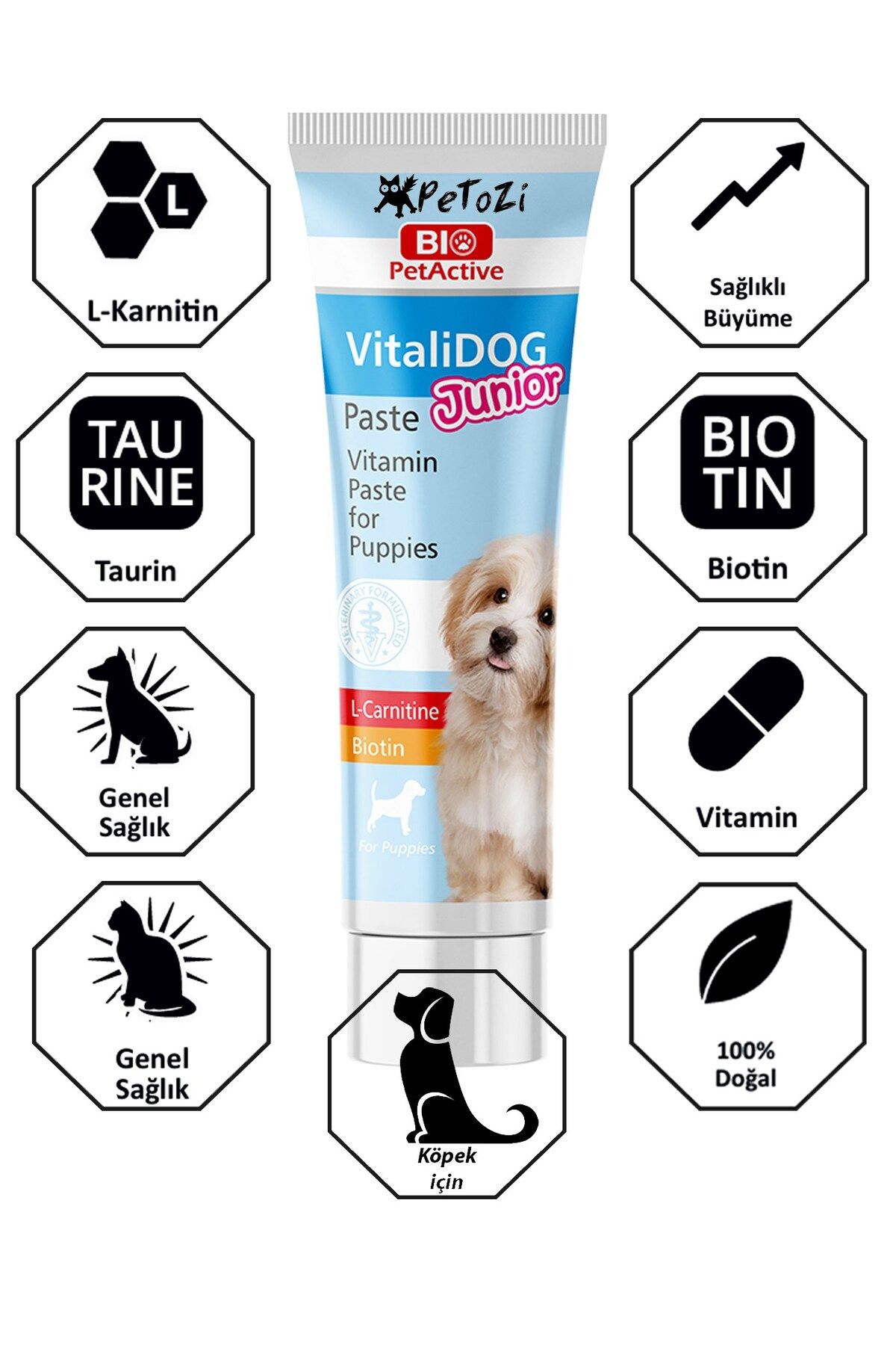 Petozi Yavru Köpekler için Vitamin Paste 100 ML
