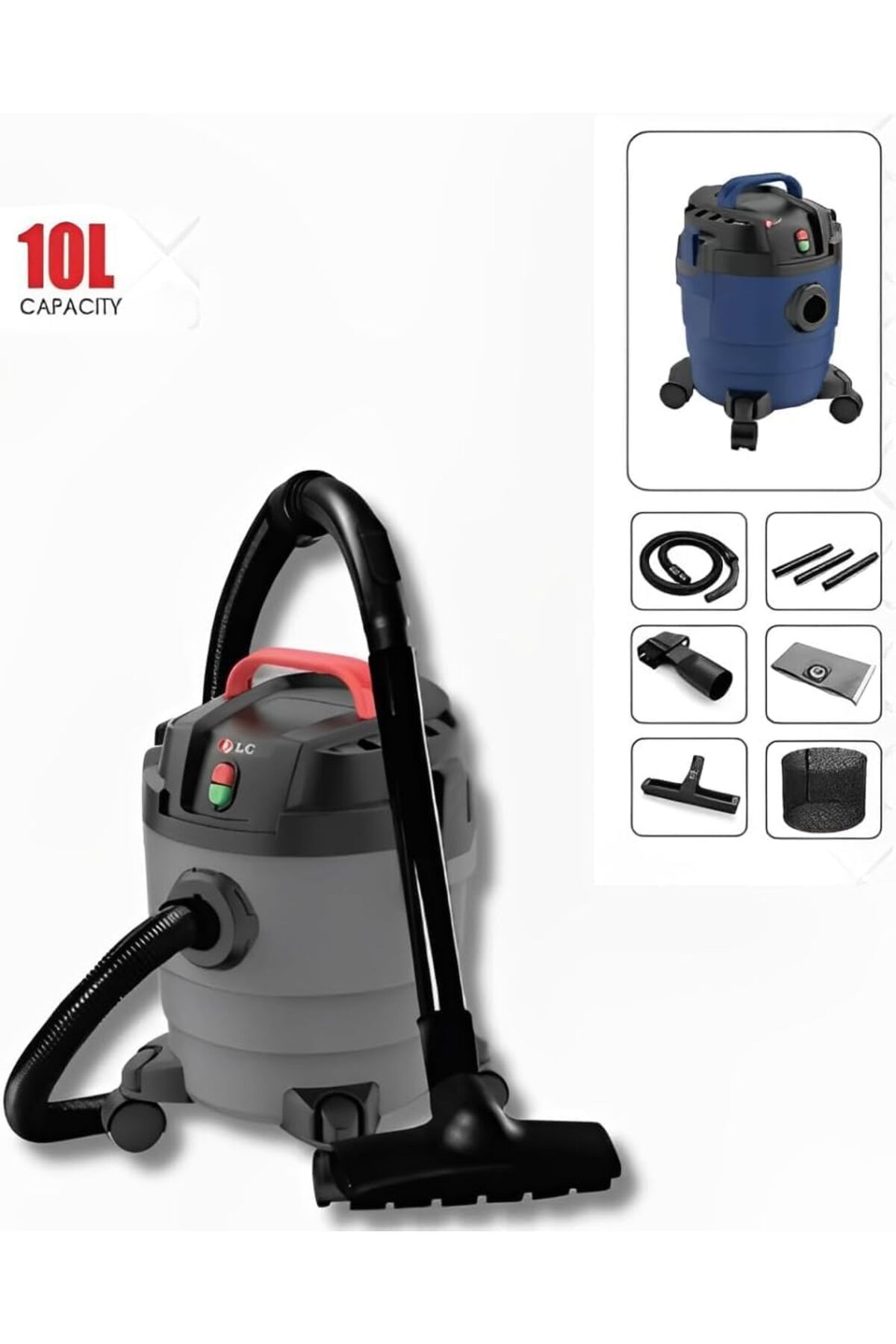 مكنسة كهربائية سعة 10 لتر، نفخ رطب وجاف، Dlc 36360