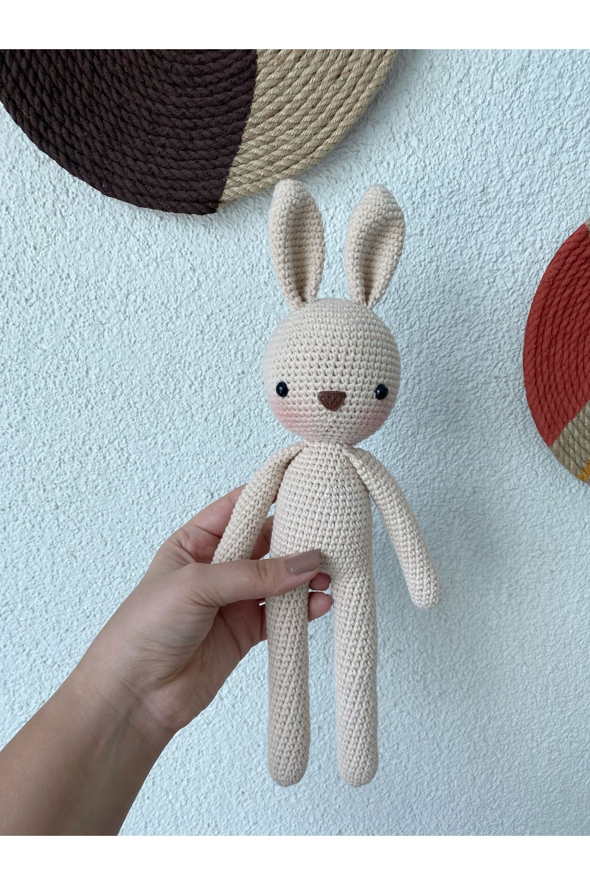 Handmade Amigurumi uyku arkadaşı tavşan, oyuncak tavşan, el yapımı uyku arkadaşı