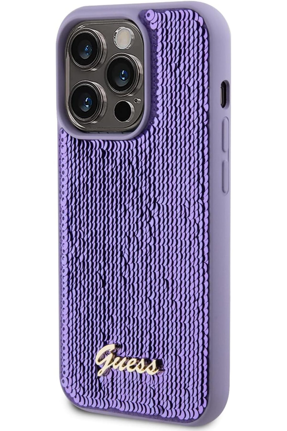 CG Mobile-For Iphone 15 Pro Case Sequin Script Case With Metal Logo Anti Scratch Drop Resistant Shockproof 2