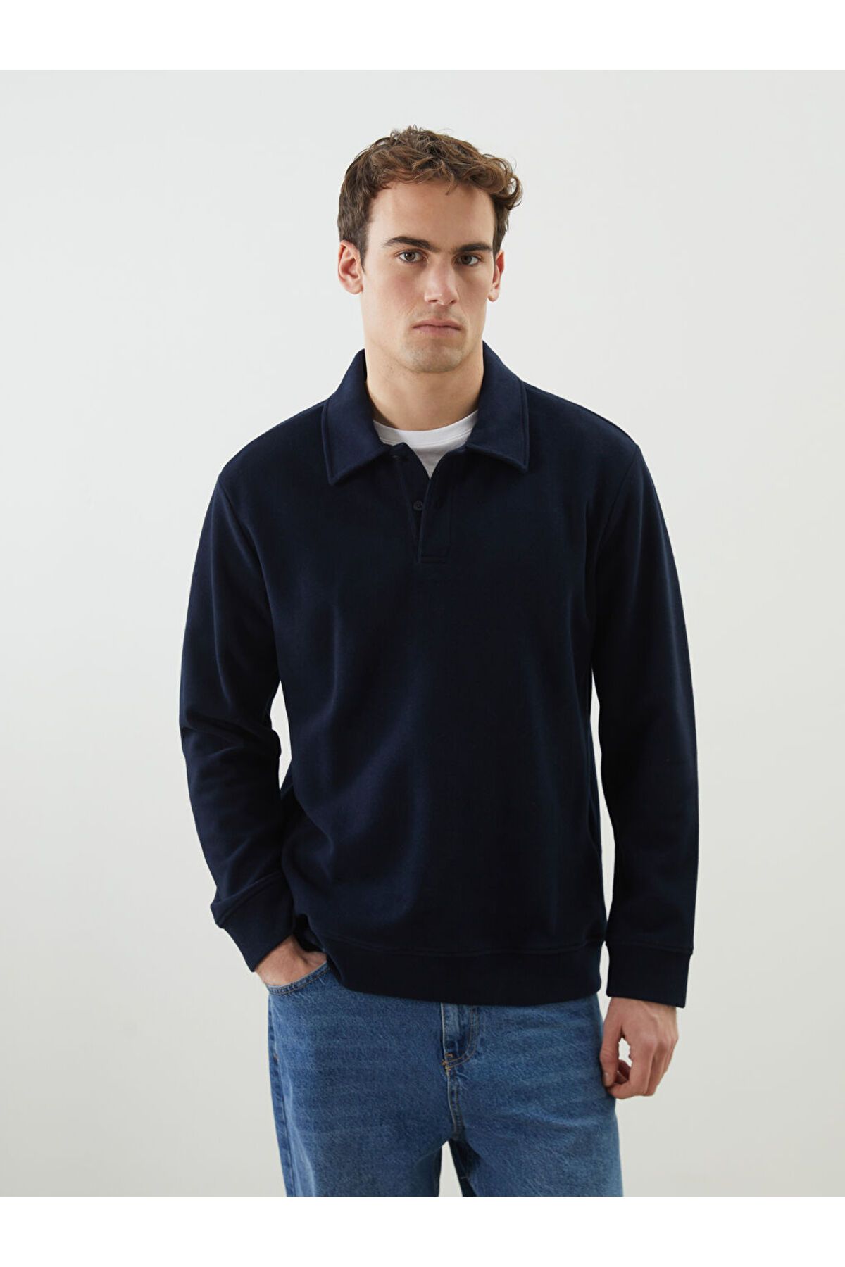 LC Waikiki Polo Yaka Erkek Sweatshirt