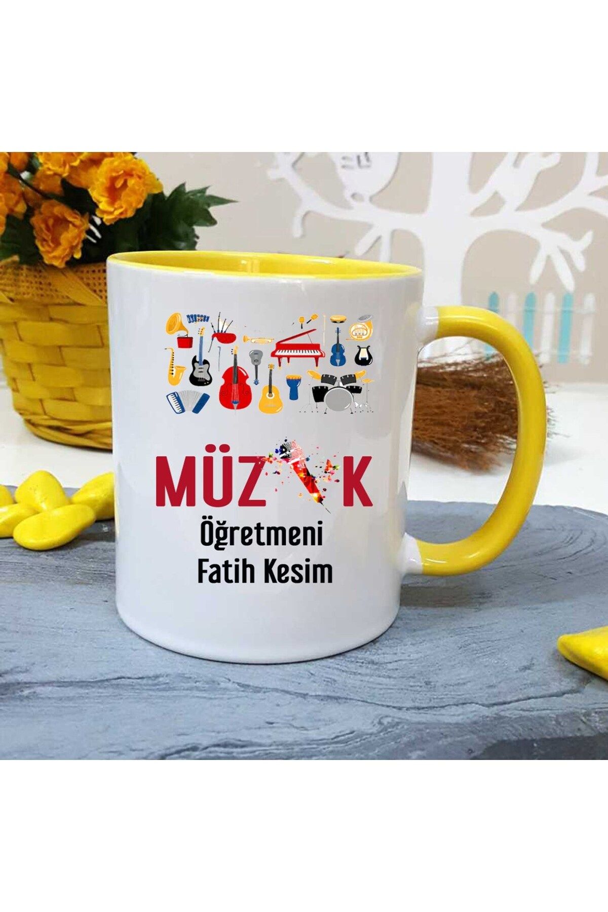 feifei Müzik Öğretmenine Özel Öğretmenler Günü Hediyesi Kişiye Özel Kupa Bardak