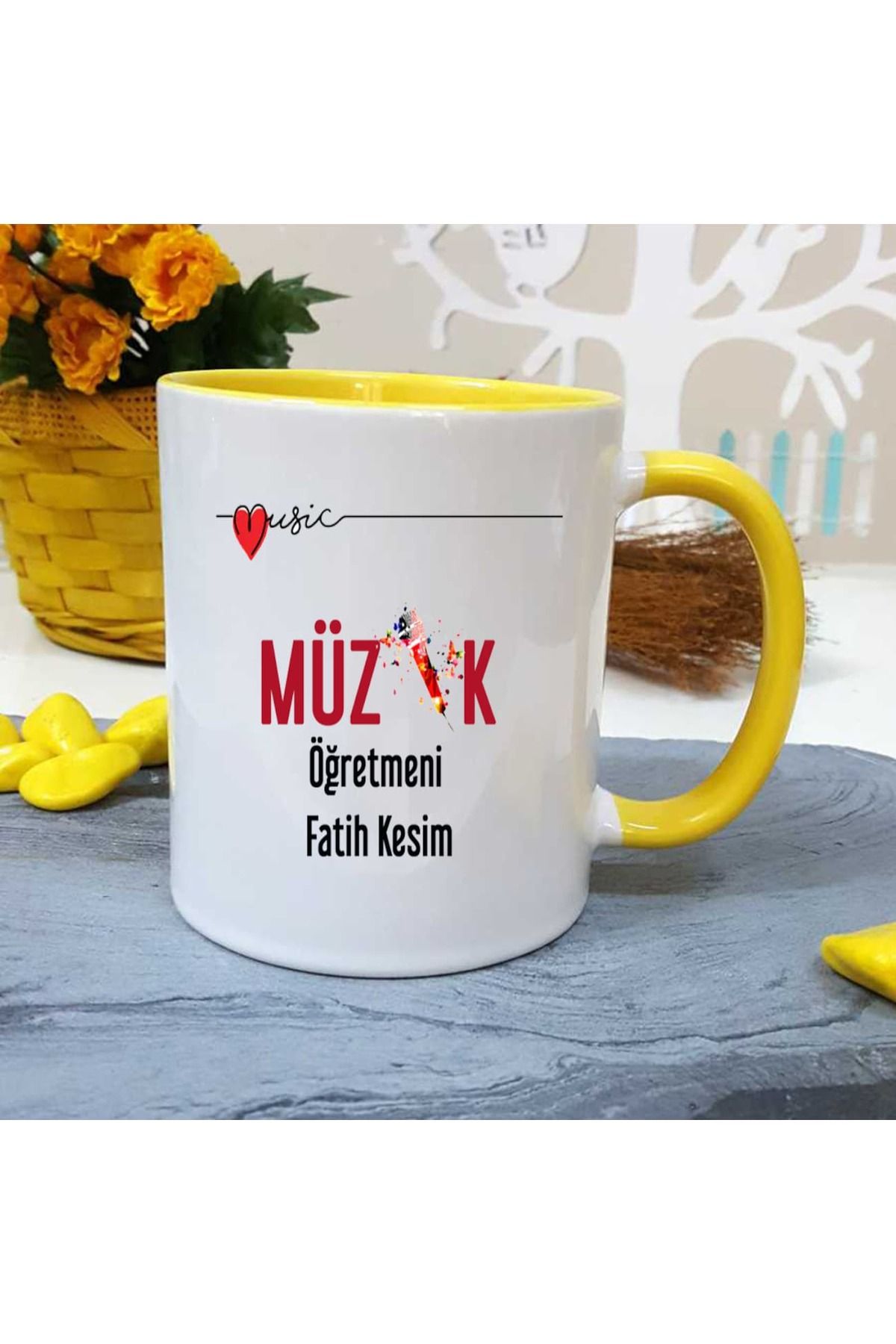 feifei Müzik Öğretmenine Özel Öğretmenler Günü Hediyesi Kişiye Özel Kupa Bardak
