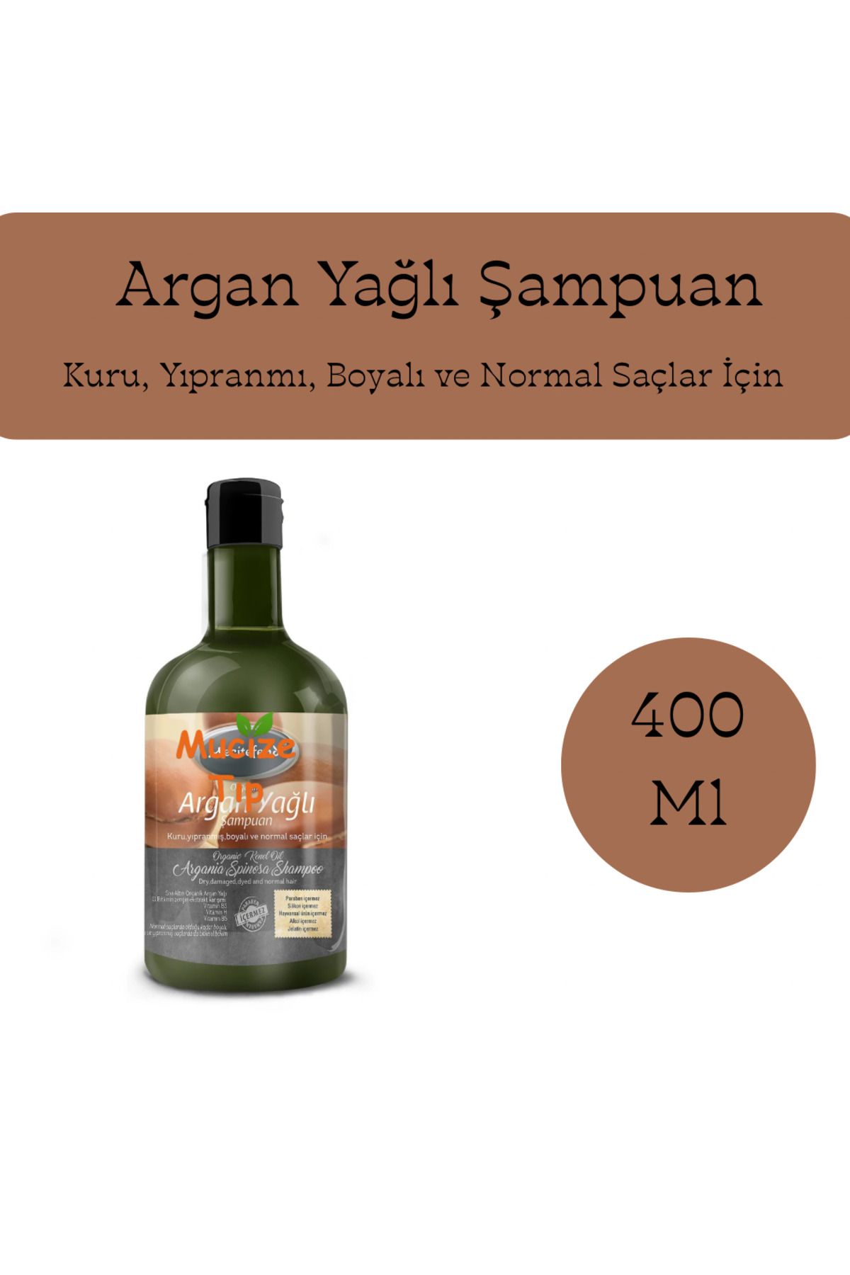 Mucize Tıp Argan Yağlı Şampuan 400 Ml