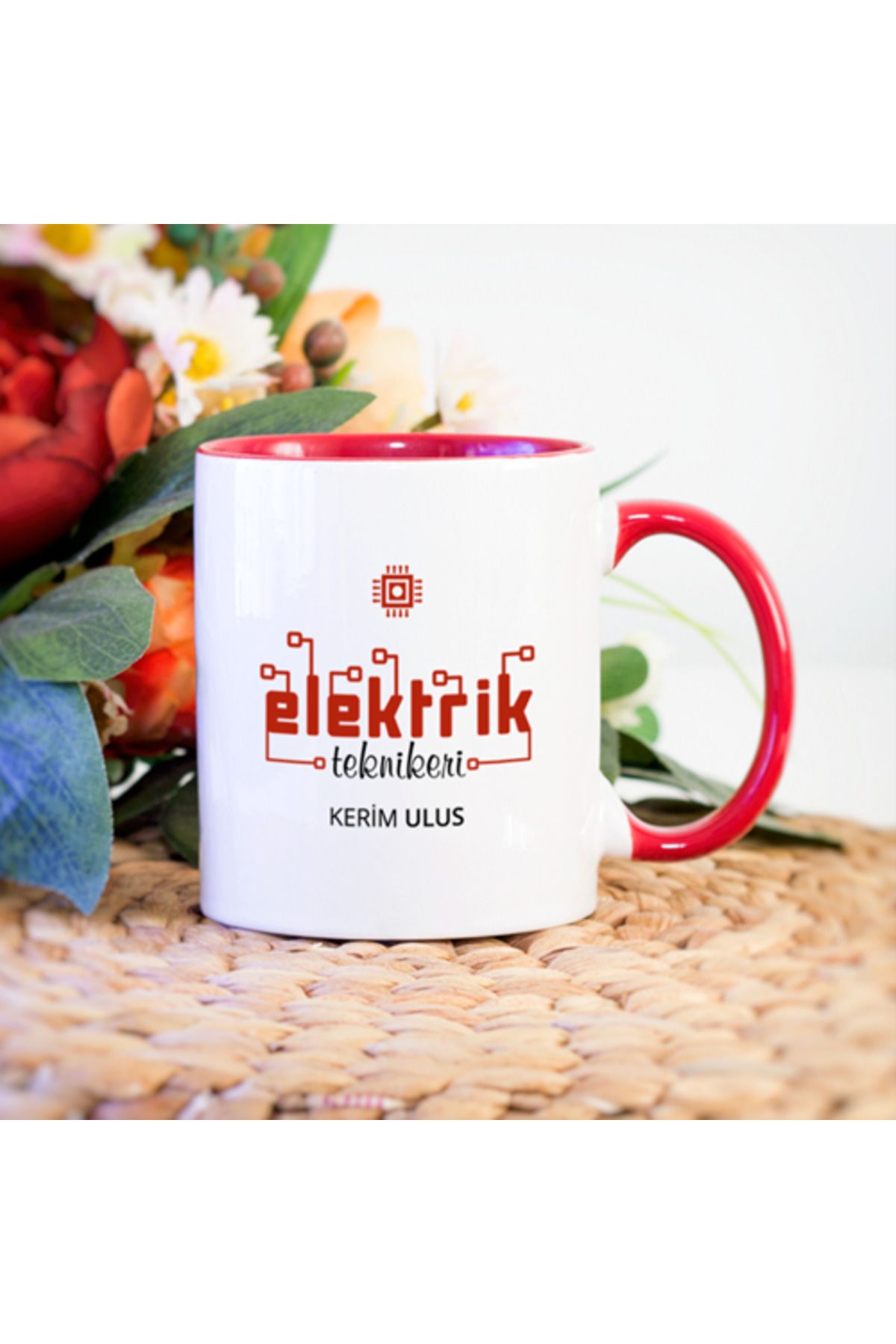 feifei Kişiye Özel Elektrik Teknikeri Kupa Bardak - Kırmızı