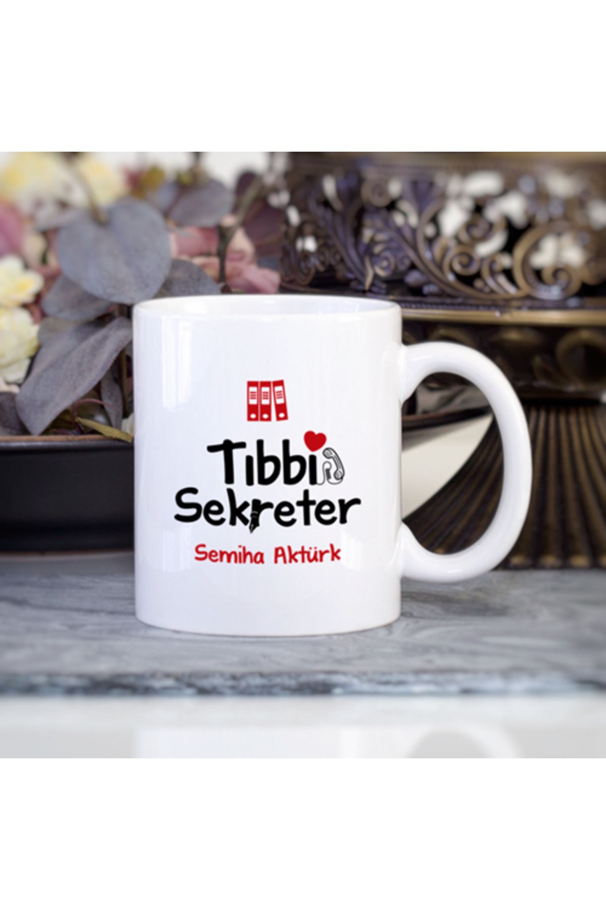 feifei Kişiye Özel Tıbbi Sekreter Kupa Bardak