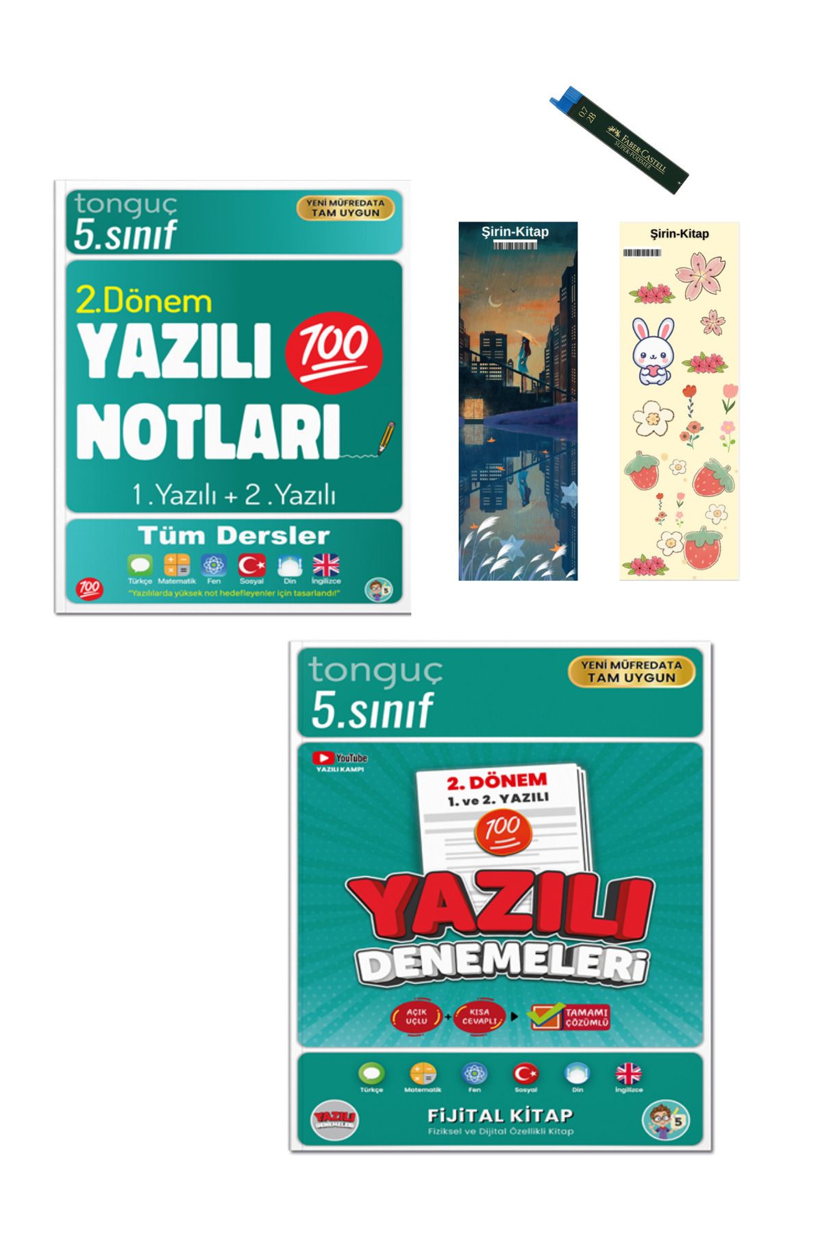 Tonguç Yayınları 5. SINIF YAZILI DENEMELERİ 2. DÖNEM 1 VE 2. YAZILI VE 5. SINIF YAZILI NOTLARI 2. DÖNEM 1 VE 2.