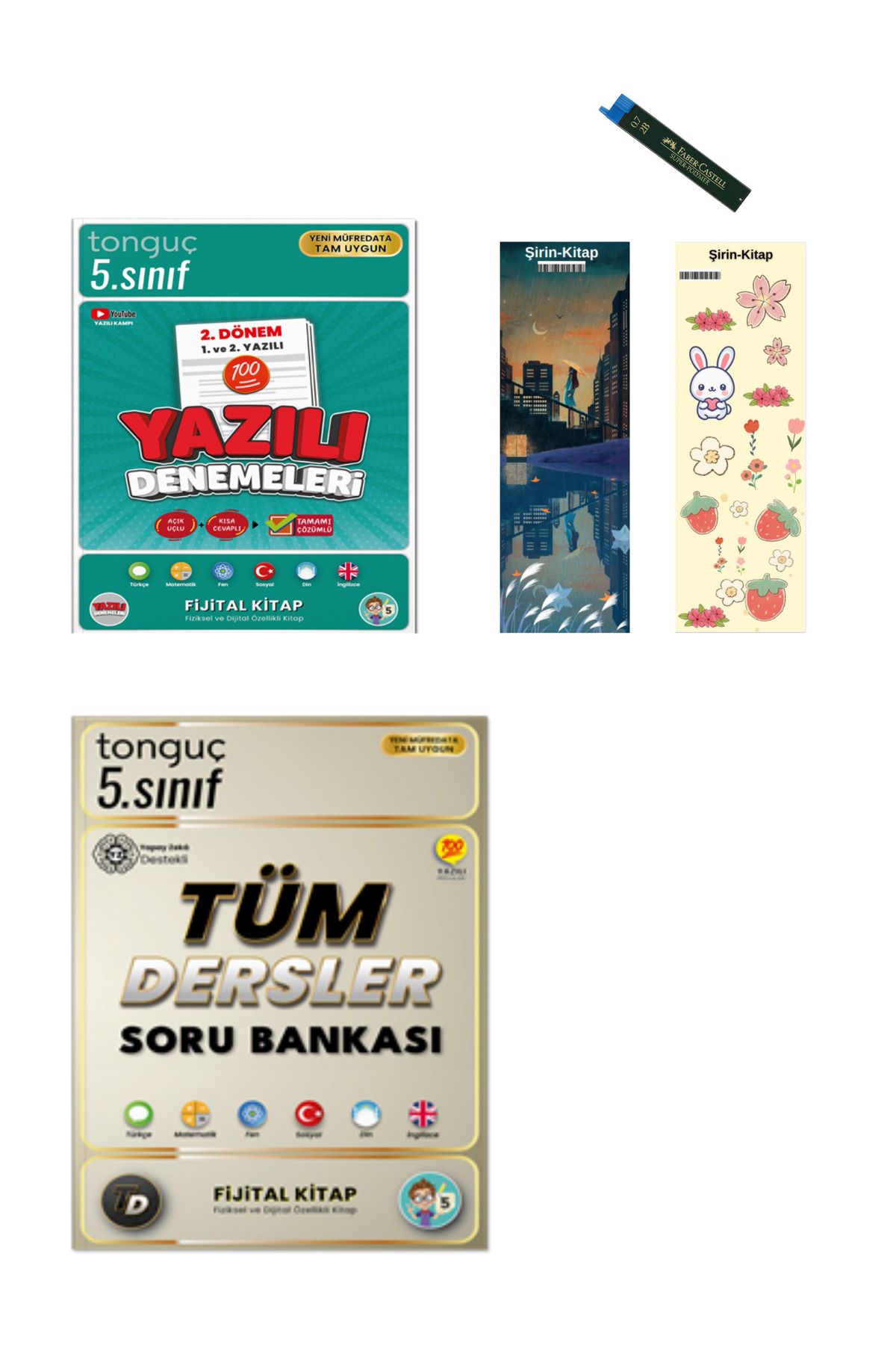 Tonguç Yayınları 5. SINIF YAZILI DENEMELERİ 2. DÖNEM 1 VE 2. YAZILI VE 5. SINIF TÜM DERSLER SORU BANKASI