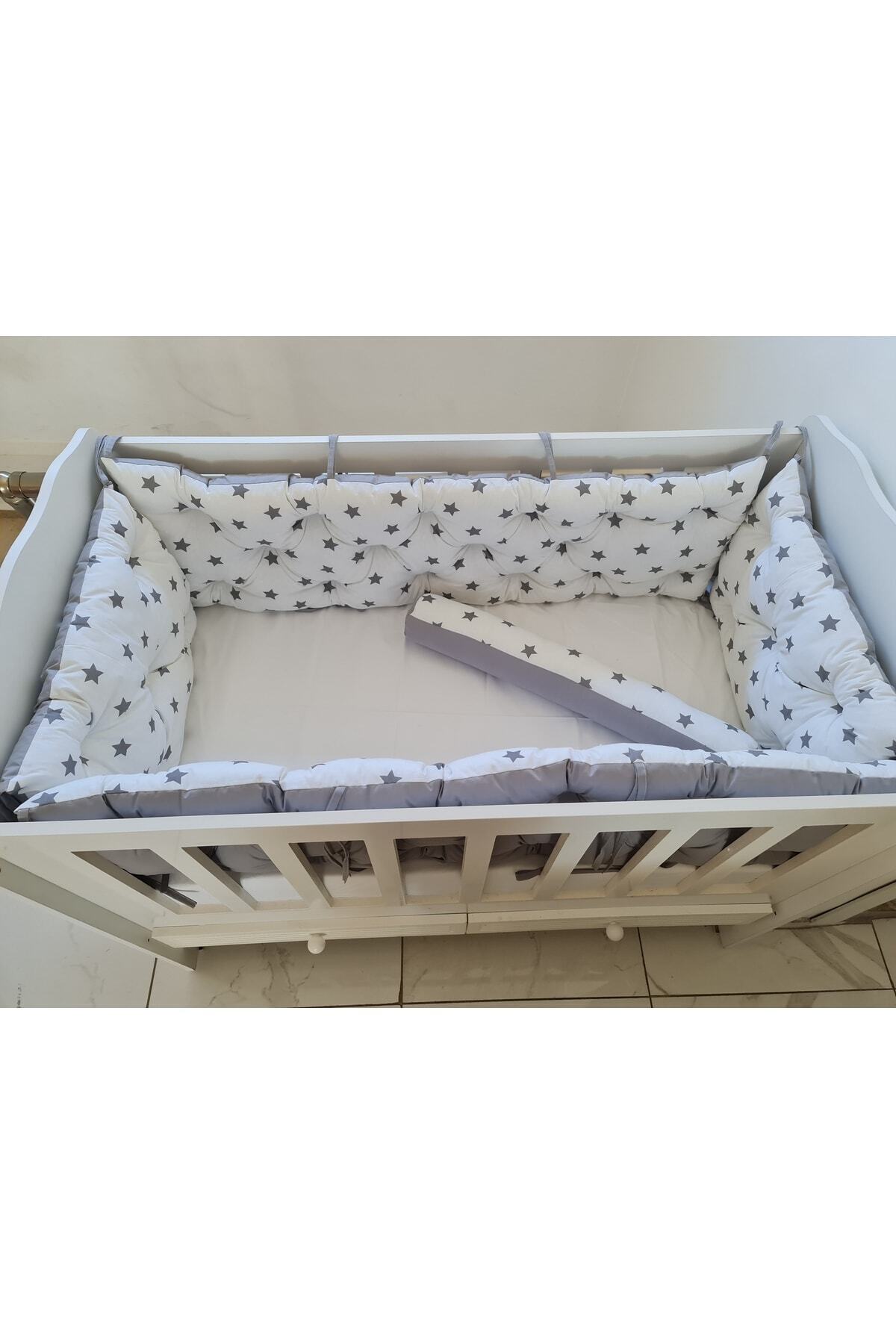 babynestdunyasi 60x120 Cm Beşik Kenar Koruma 45 Cm Yükseklik fotoğrafı 4 (önizleme)