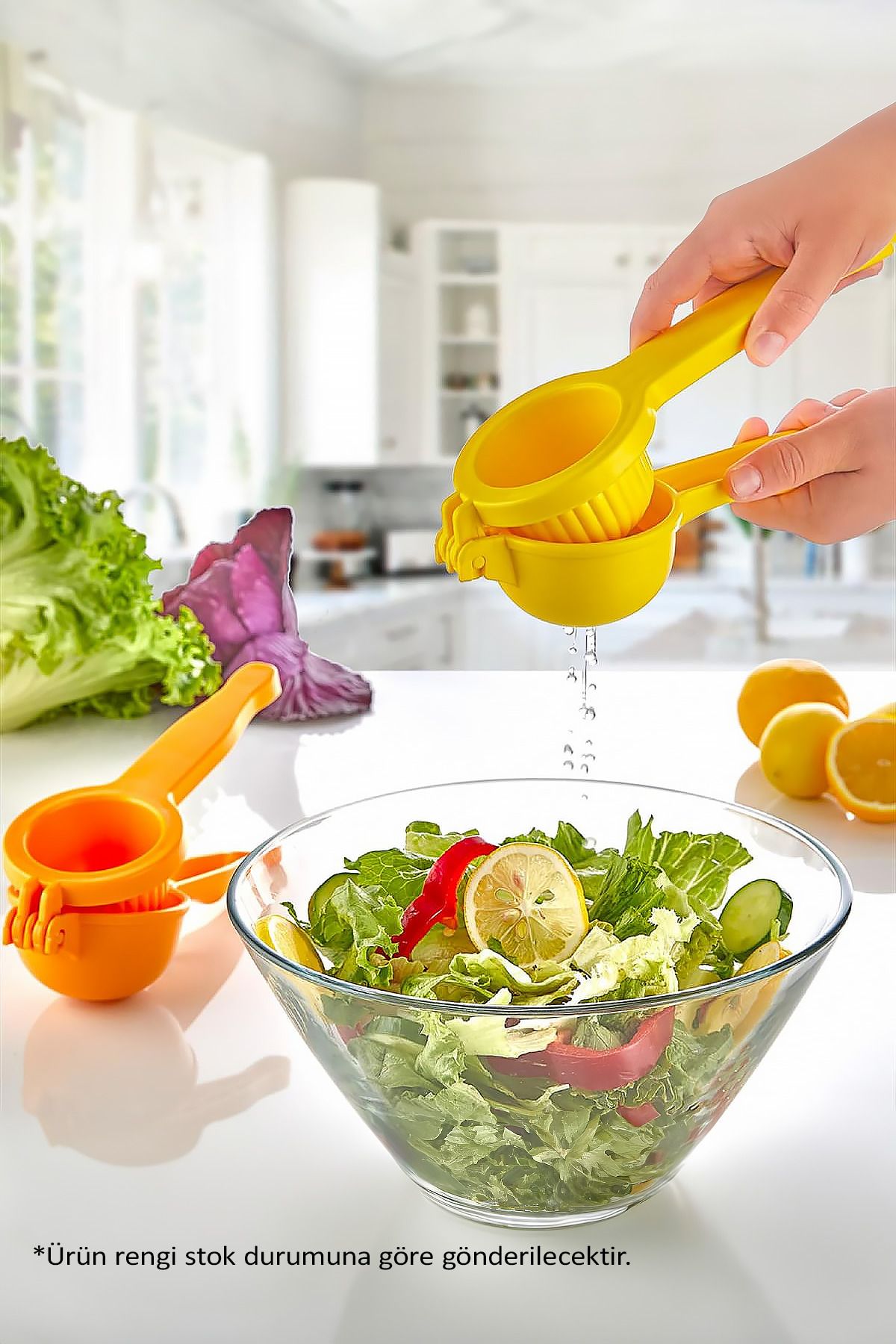 NOYİSKA-1Pc Multipurpose Hard Plastic Lemon and Citrus Juicer Squeezer Practical Plastic Lemon Lime Squeezing 6