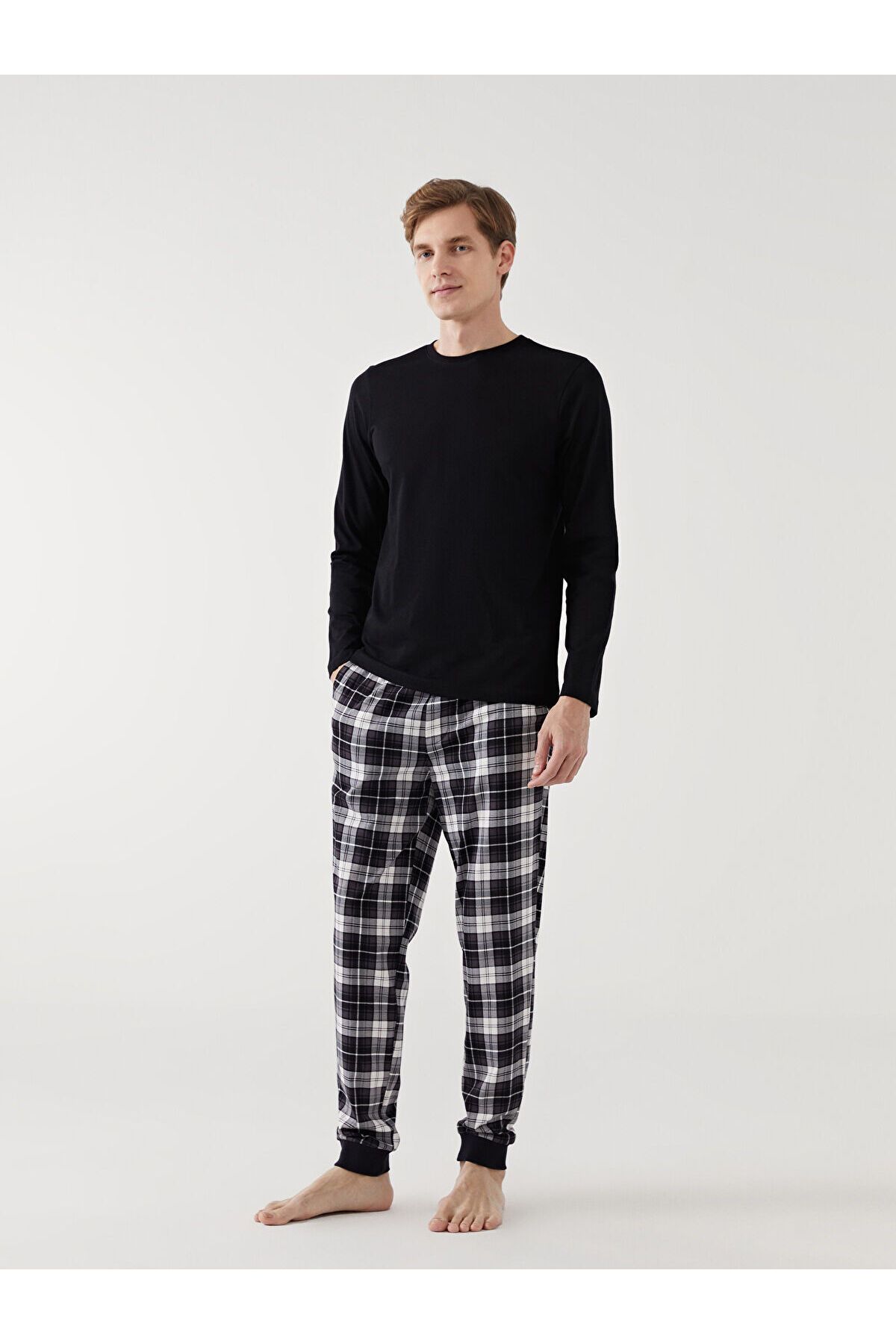 LC Waikiki Standart Kalıp Ekose Erkek Pijama Alt #S57589Z8