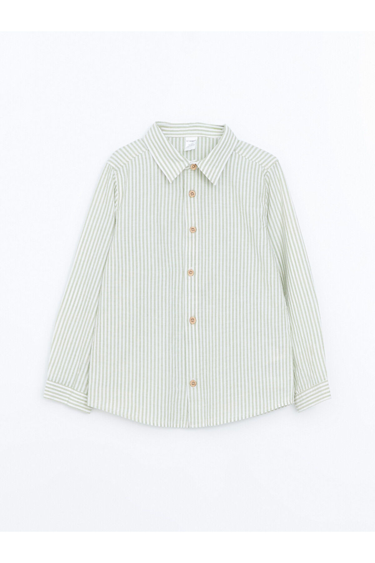 LC Waikiki Peak Yeni Sezon Uzun Kollu Çizgili Erkek Bebek Gömlek fotoğrafı 3 (önizleme)