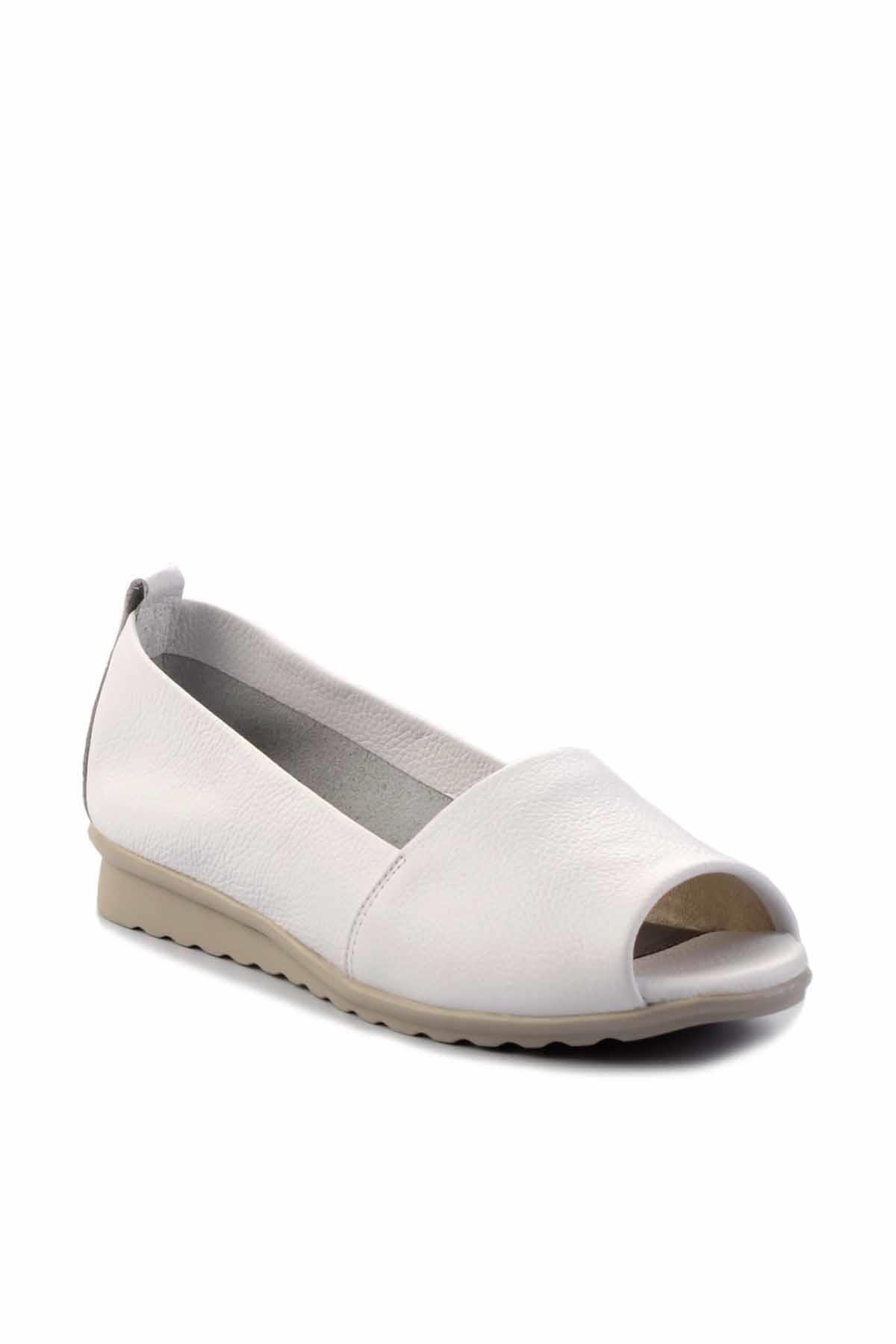 Bambi-Mattweiße Damen-Espadrille aus echtem Leder K 01582664003 3