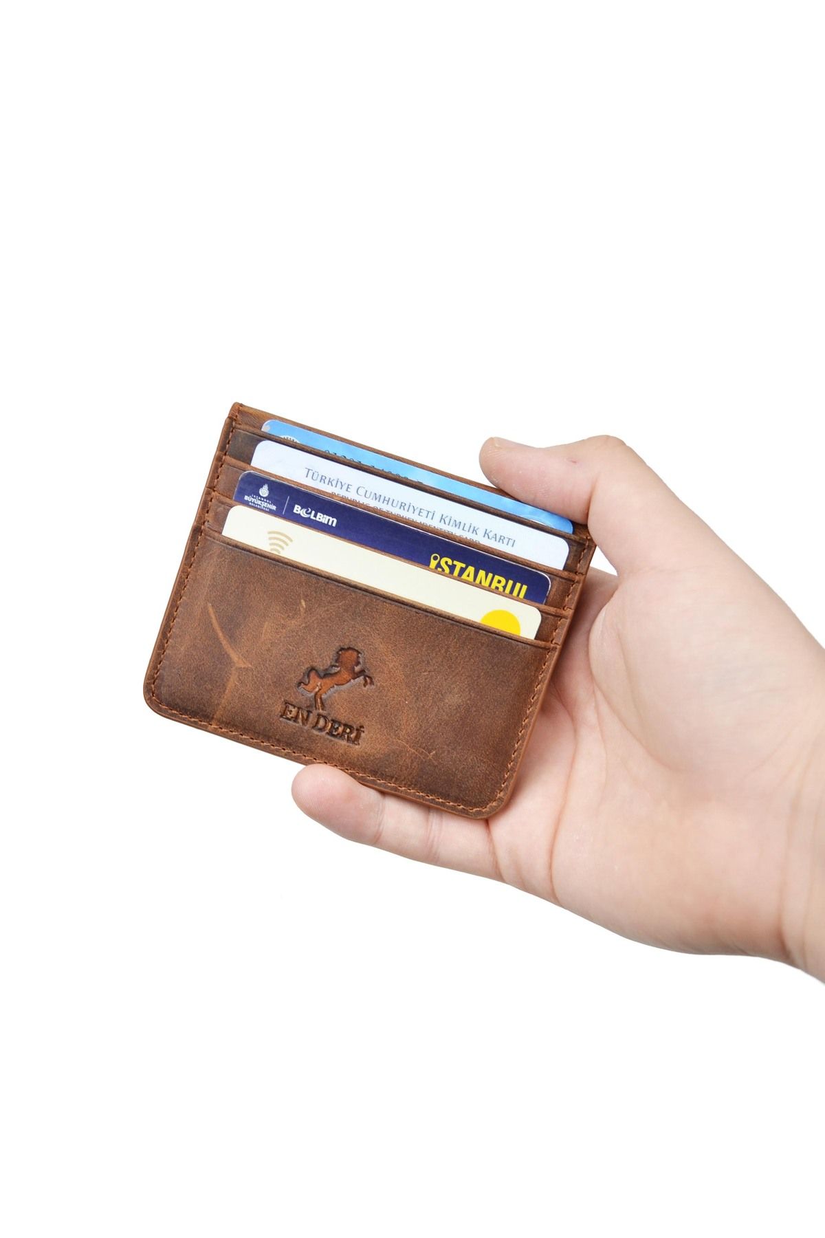 en deri-Genuine Leather Wallet with Cash Compartment Card Holder 3