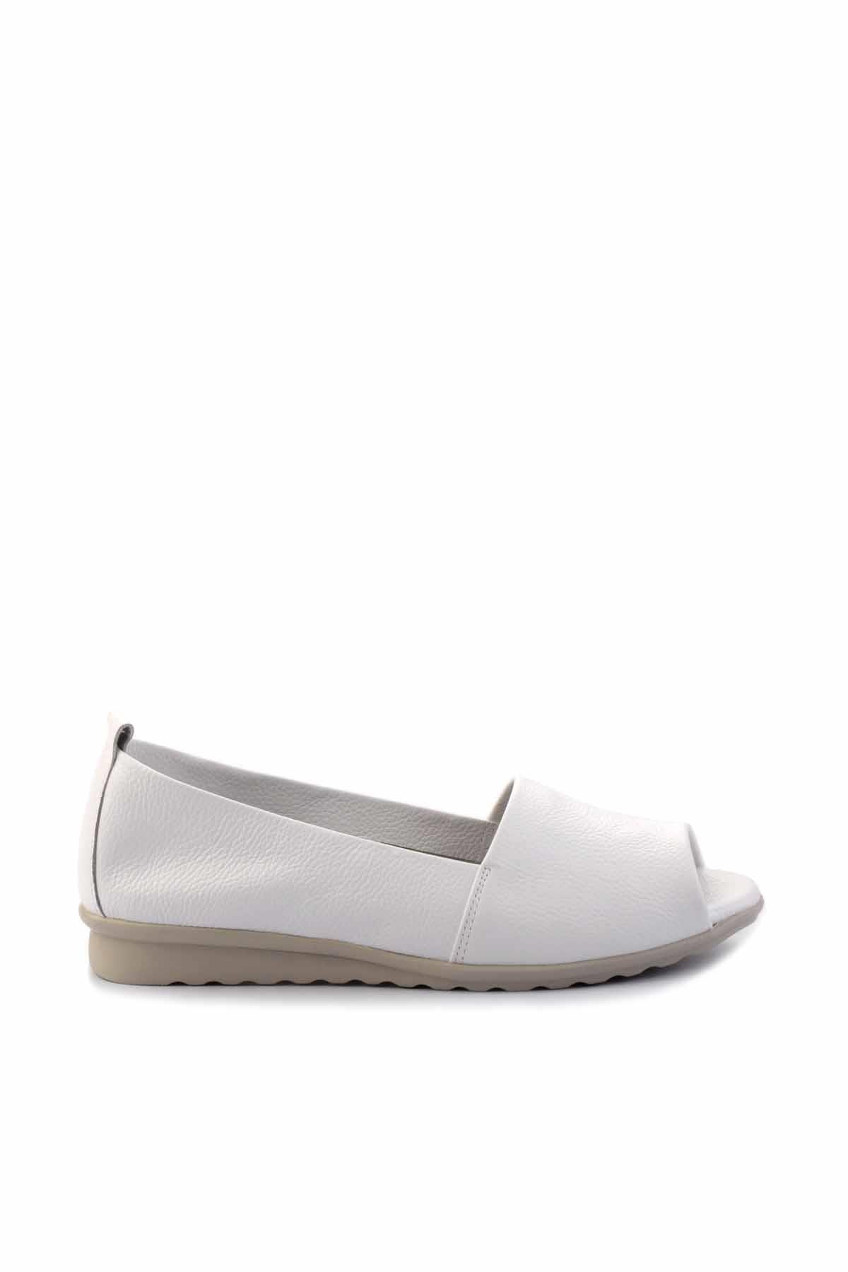 Bambi-Mattweiße Damen-Espadrille aus echtem Leder K 01582664003 1